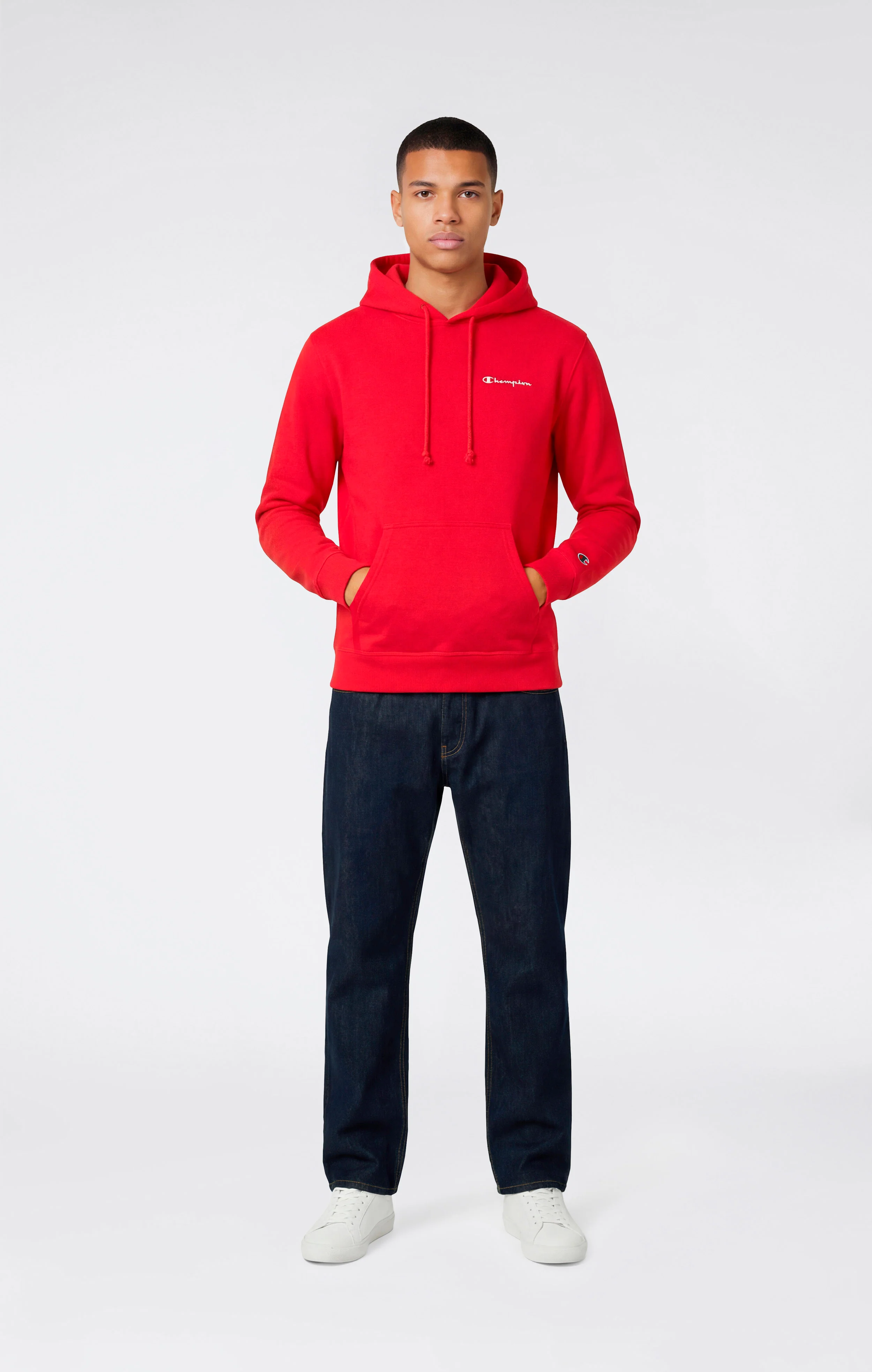 Men’s Lightweight Hoodie with Small Embroidered Logo Icons - Image 2