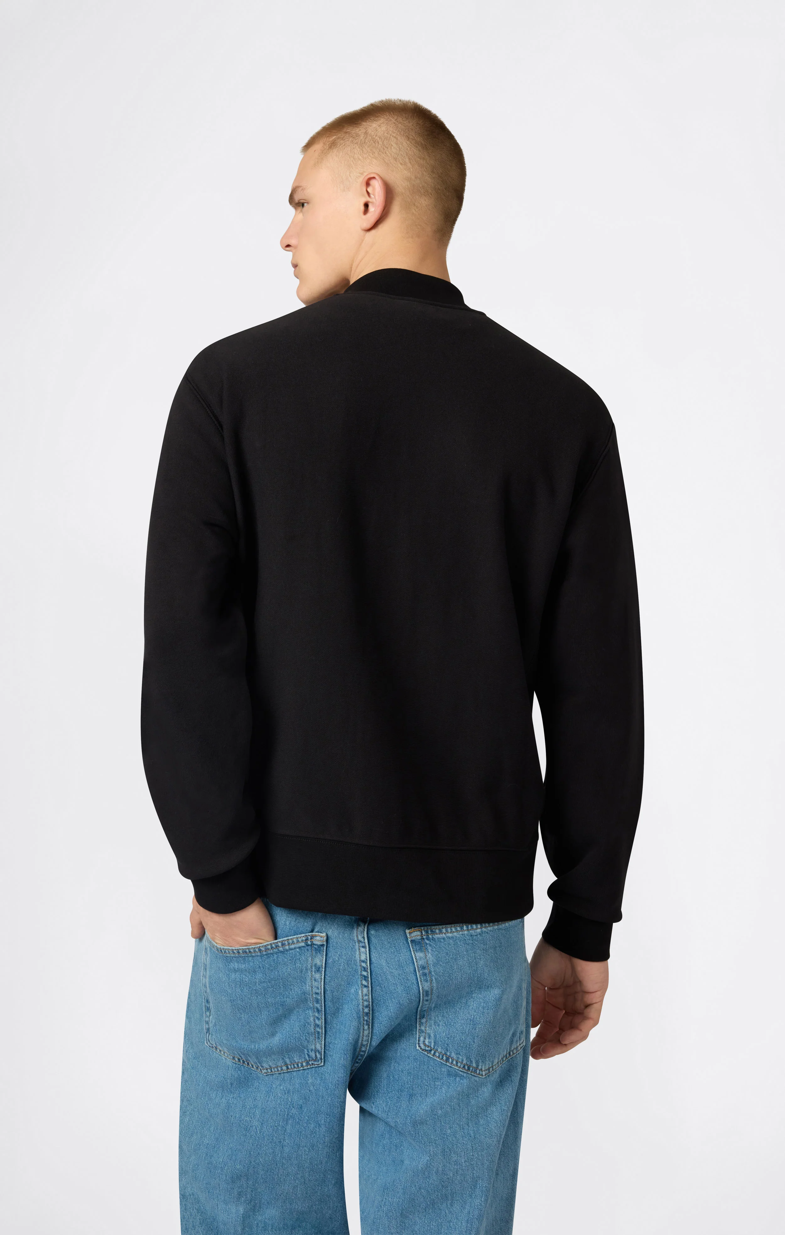 Men’s Lightweight Reverse Weave Bomber Sweatshirt - Image 4