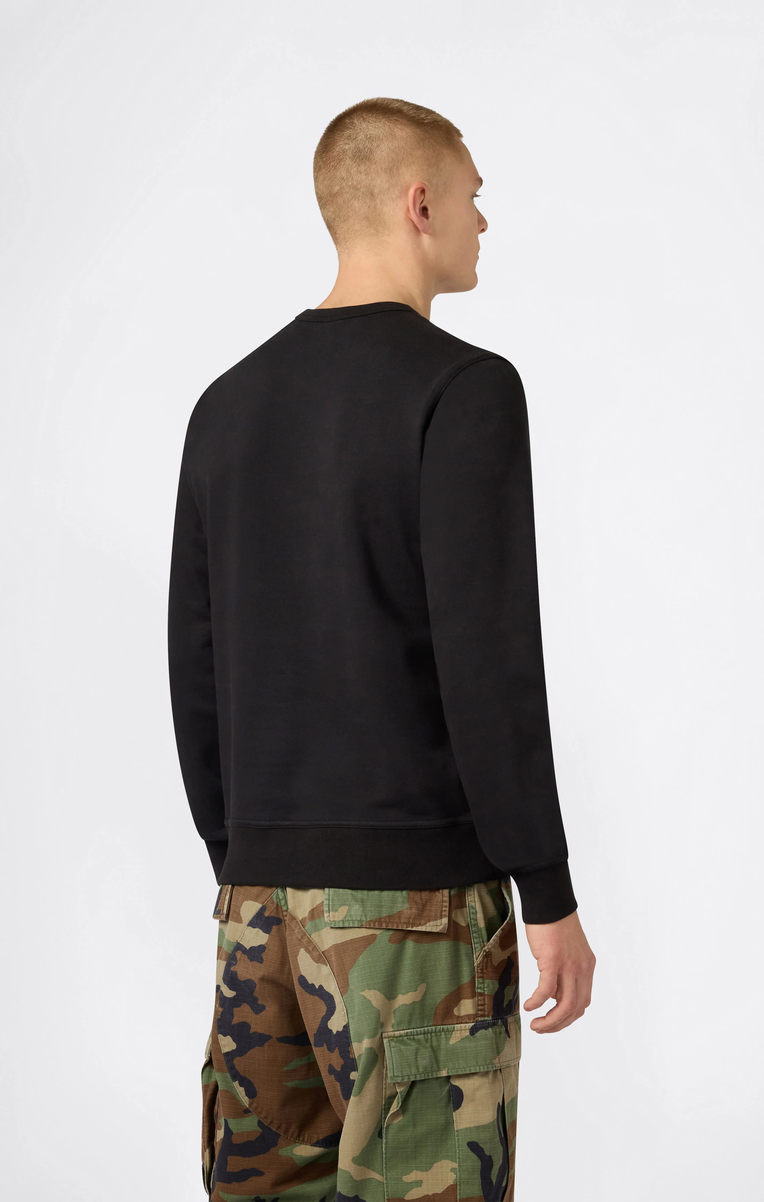Men's Lightweight Sweatshirt with Tone-on-Tone Embroidered Logo - Image 4