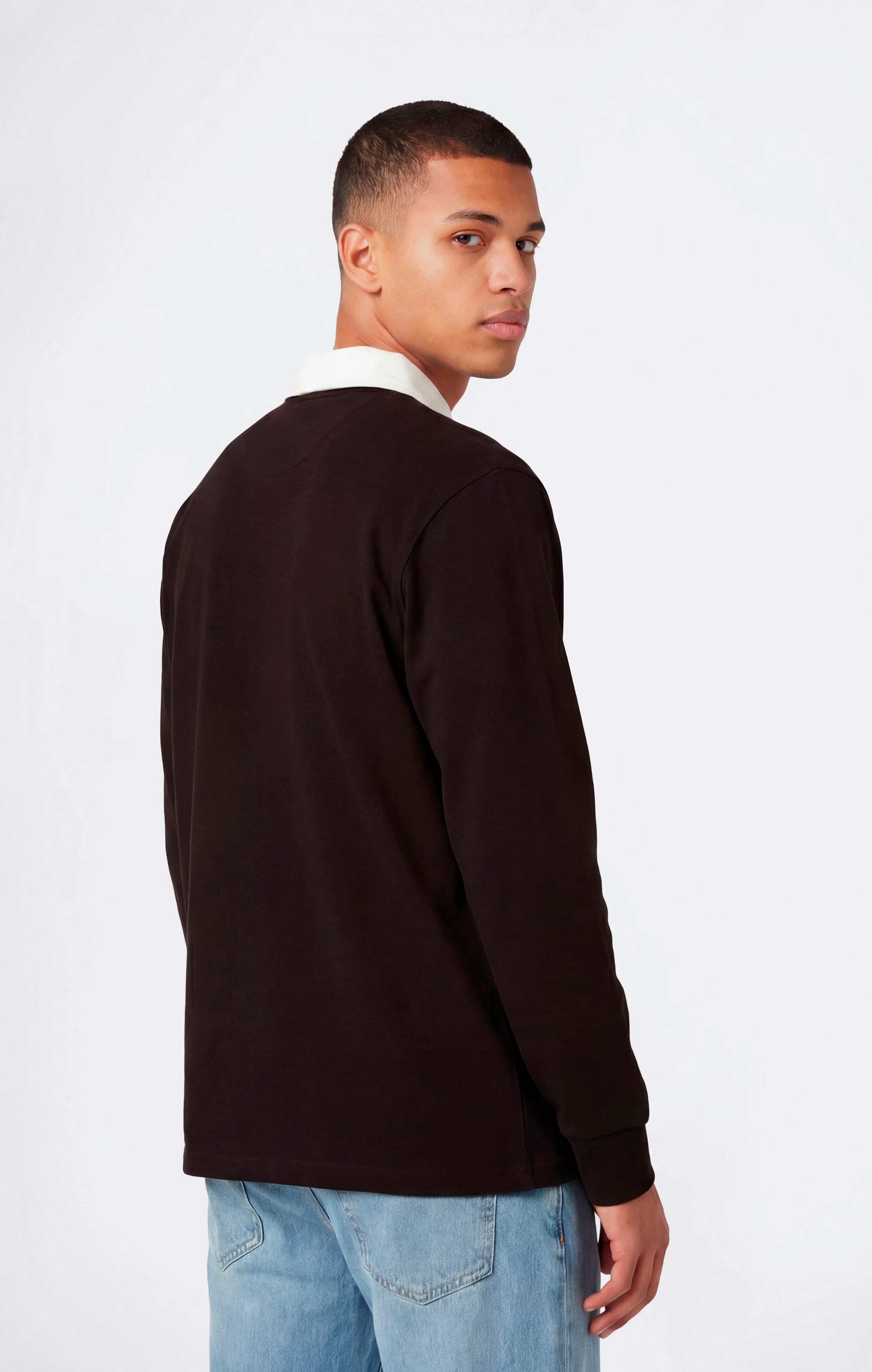 Men’s Long Sleeve Half Zip Polo Shirt Time Capsule - Image 3