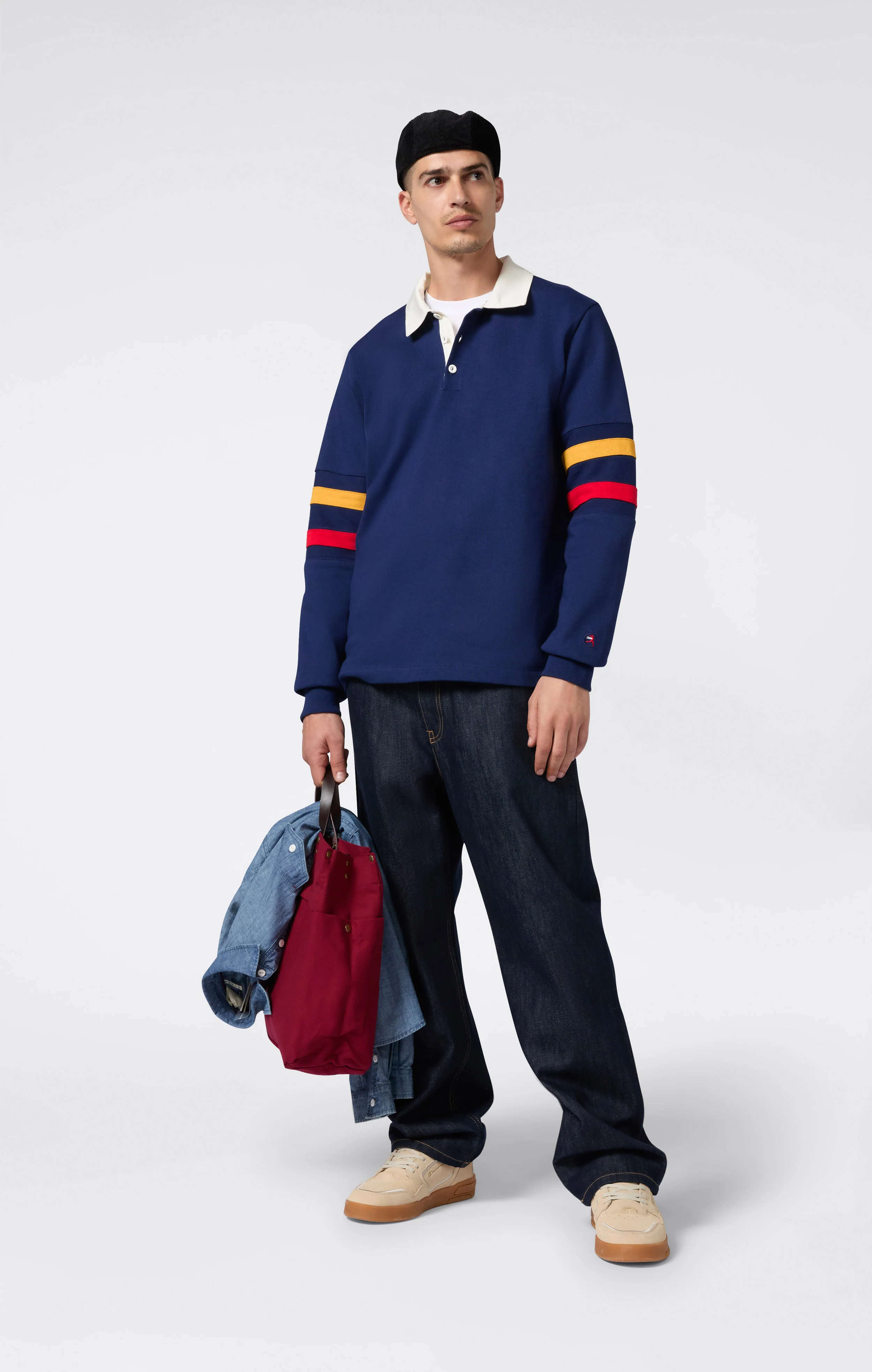 Men’s Long Sleeve Polo Index & Archives Island Trees - Image 2