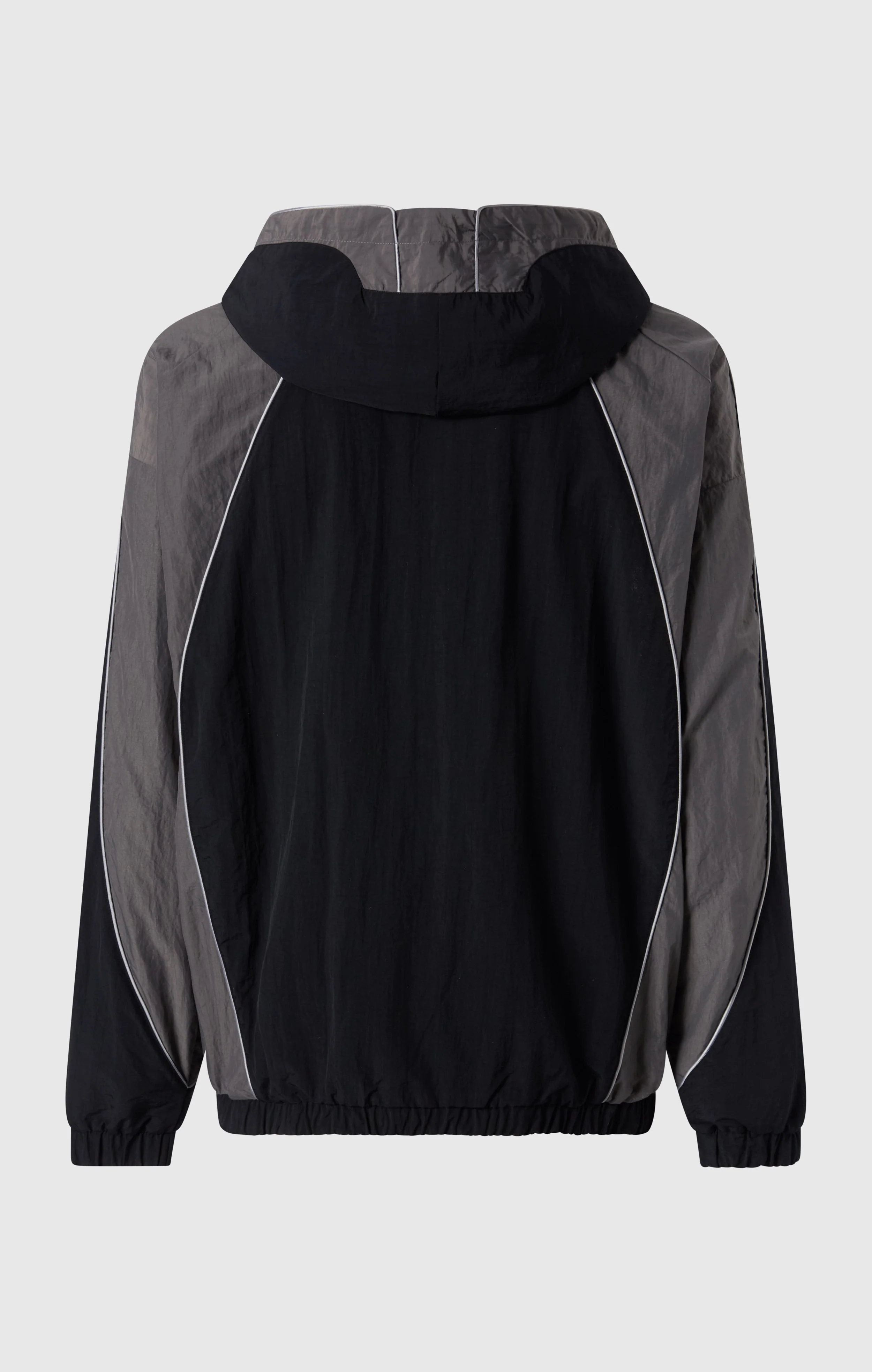 Men’s Woven Nylon Full-Zip Hooded Track Top Loose Fit - Image 7