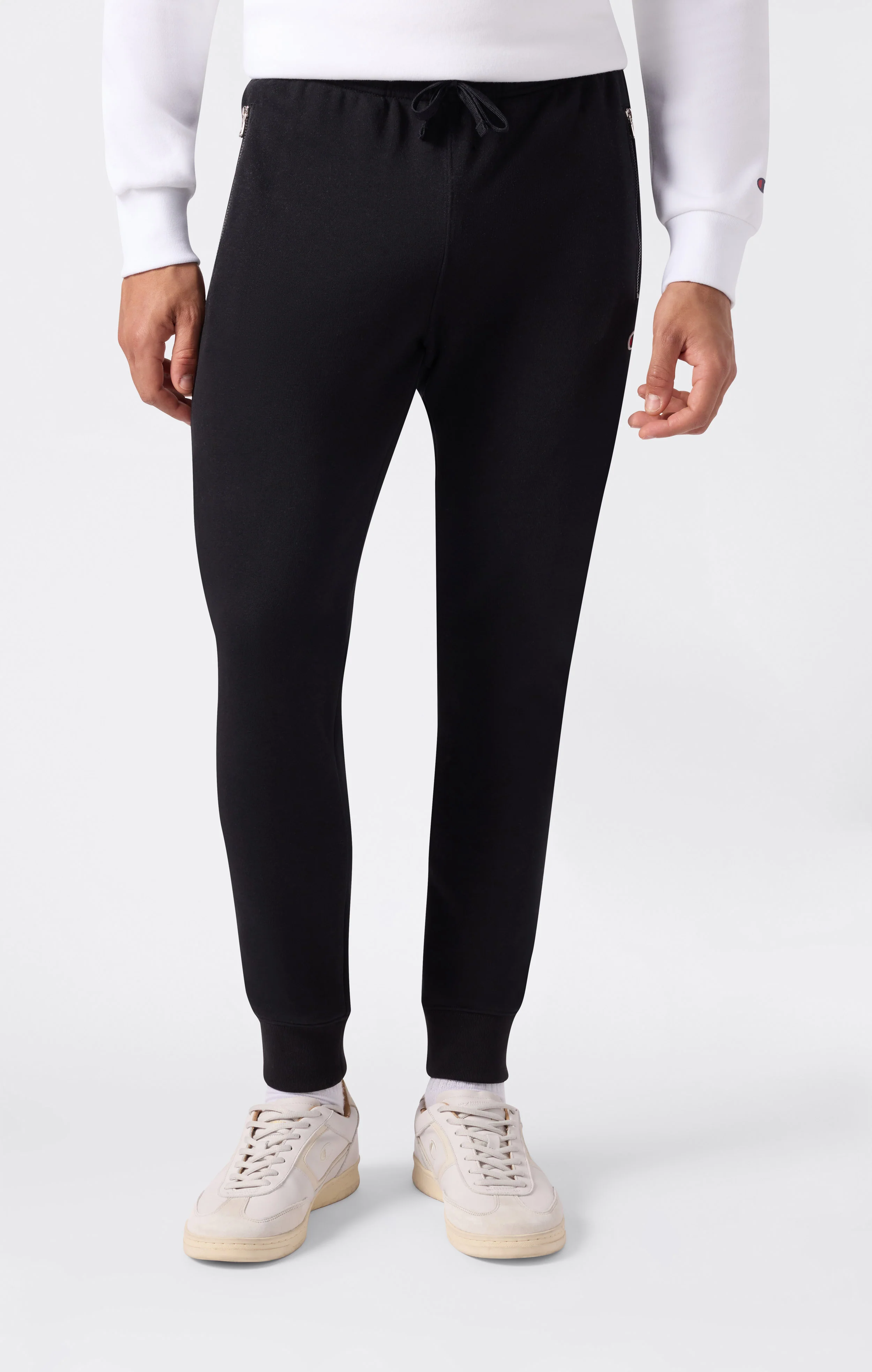 Men's Joggers with Front Zip Pockets and Ribbed Cuffs Icons