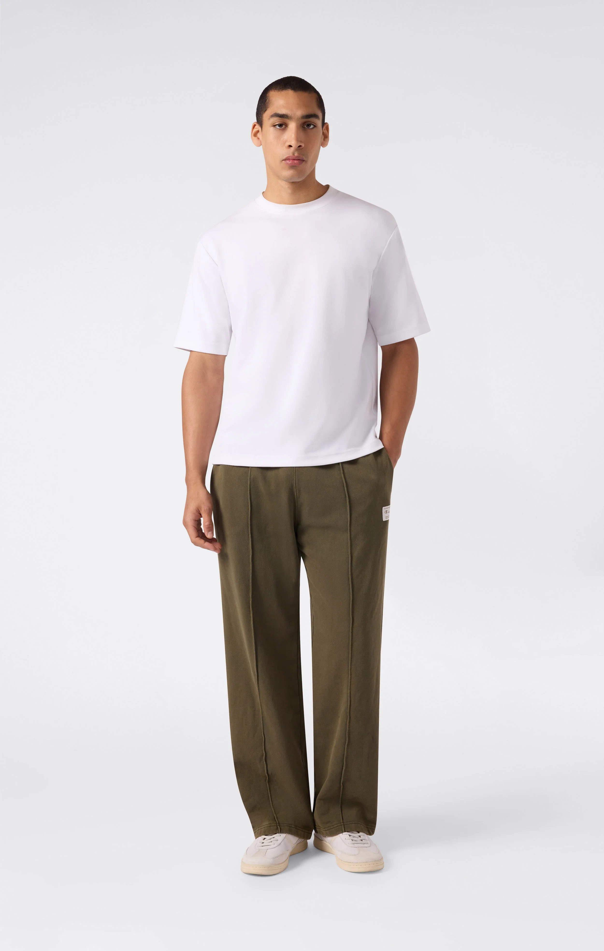 Men’s Pants with Stitched Pleat and Washed Effect - Image 2