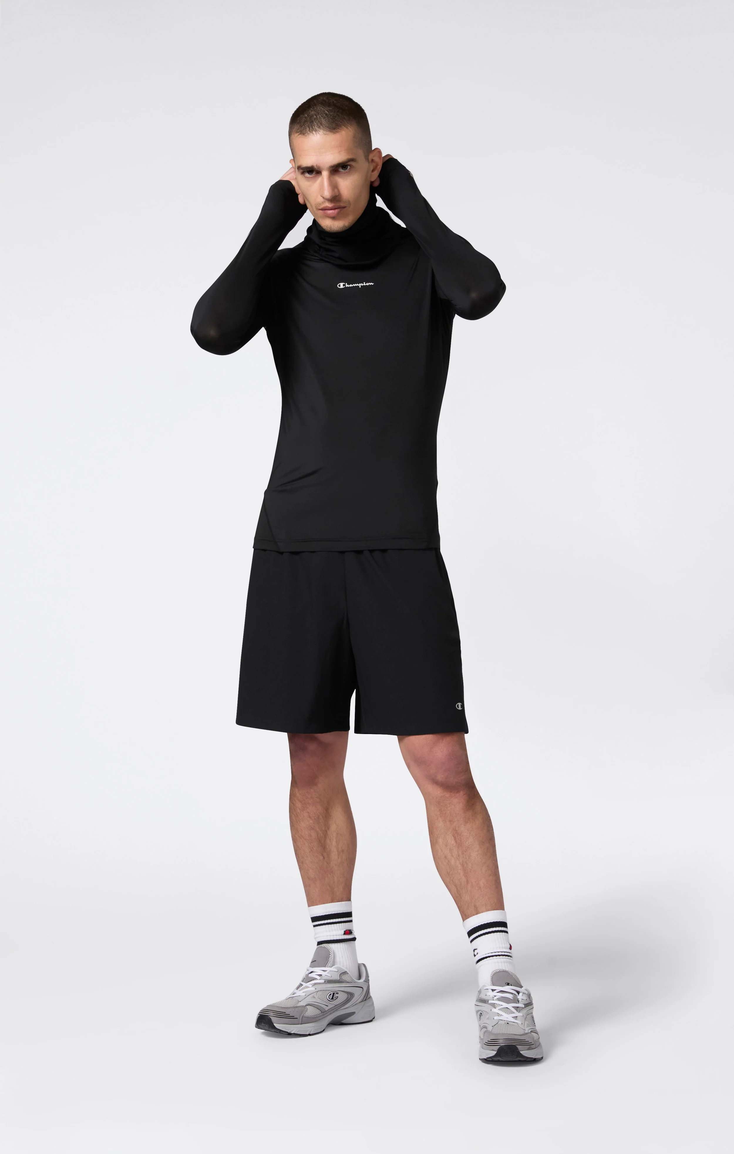 Men’s Quick Dry Mock Neck Long Sleeve T-Shirt - Image 2