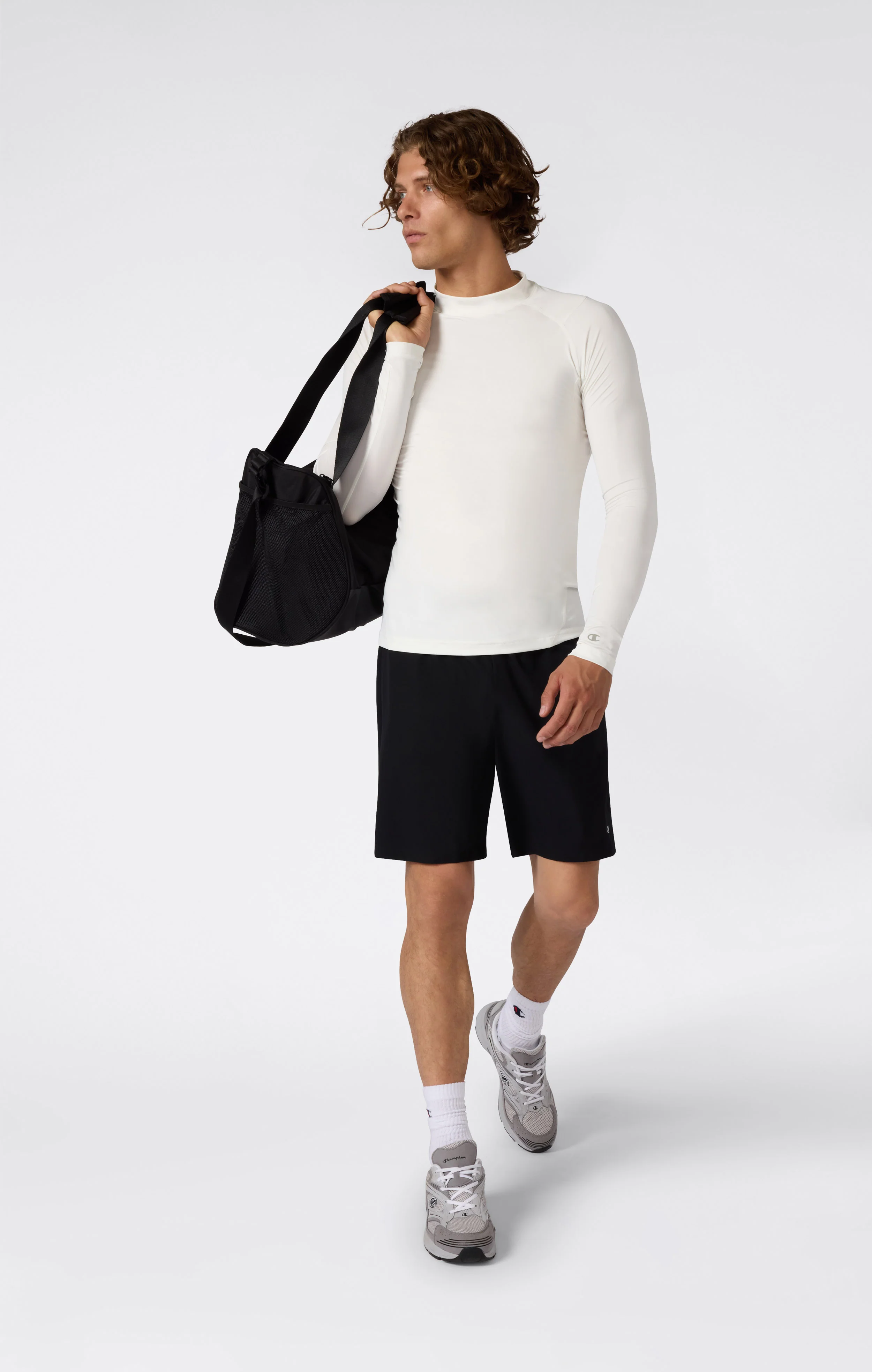 Men’s Quick Dry Mock Neck Long Sleeve T-Shirt - Image 2