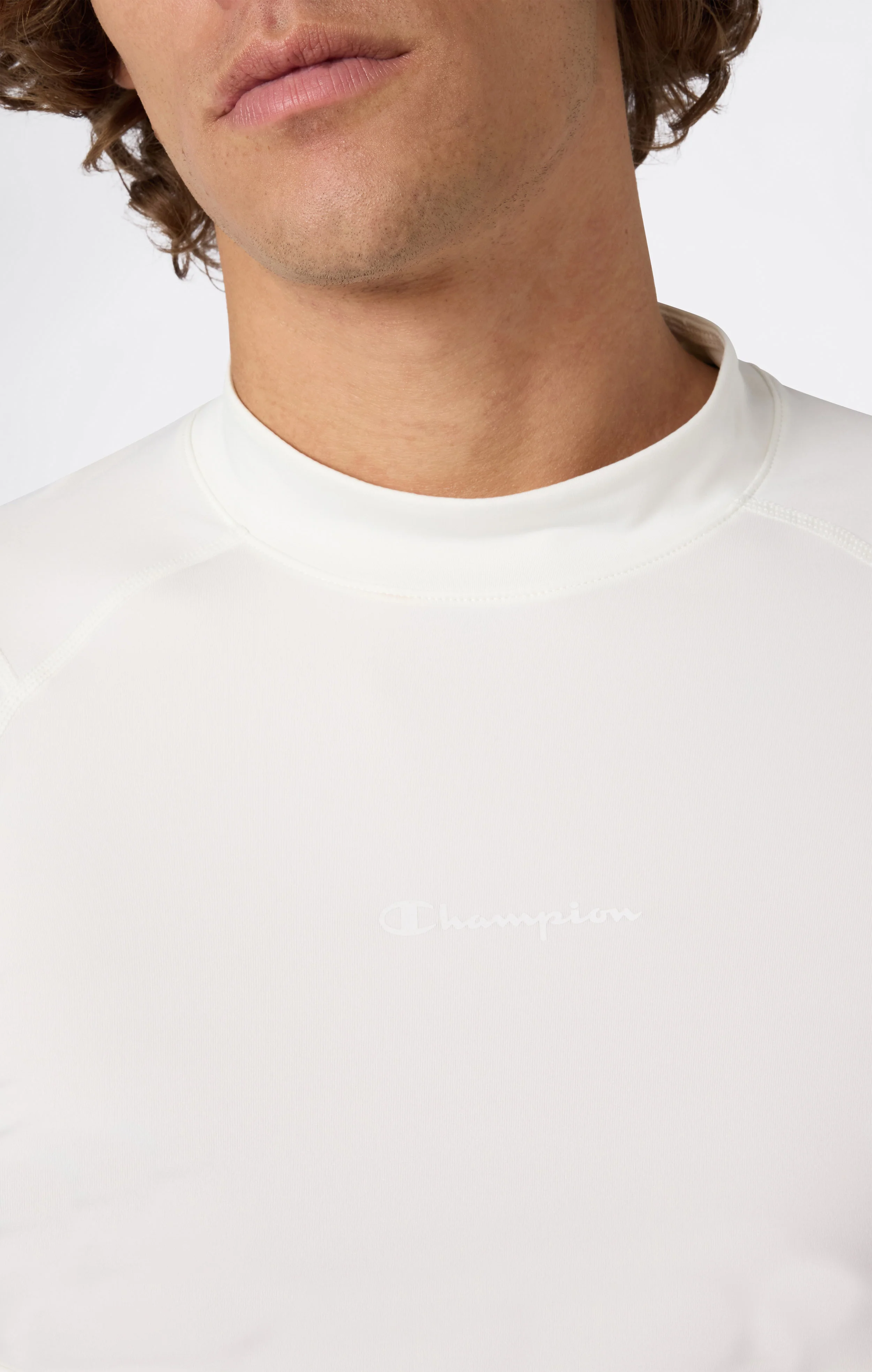 Men’s Quick Dry Mock Neck Long Sleeve T-Shirt - Image 3