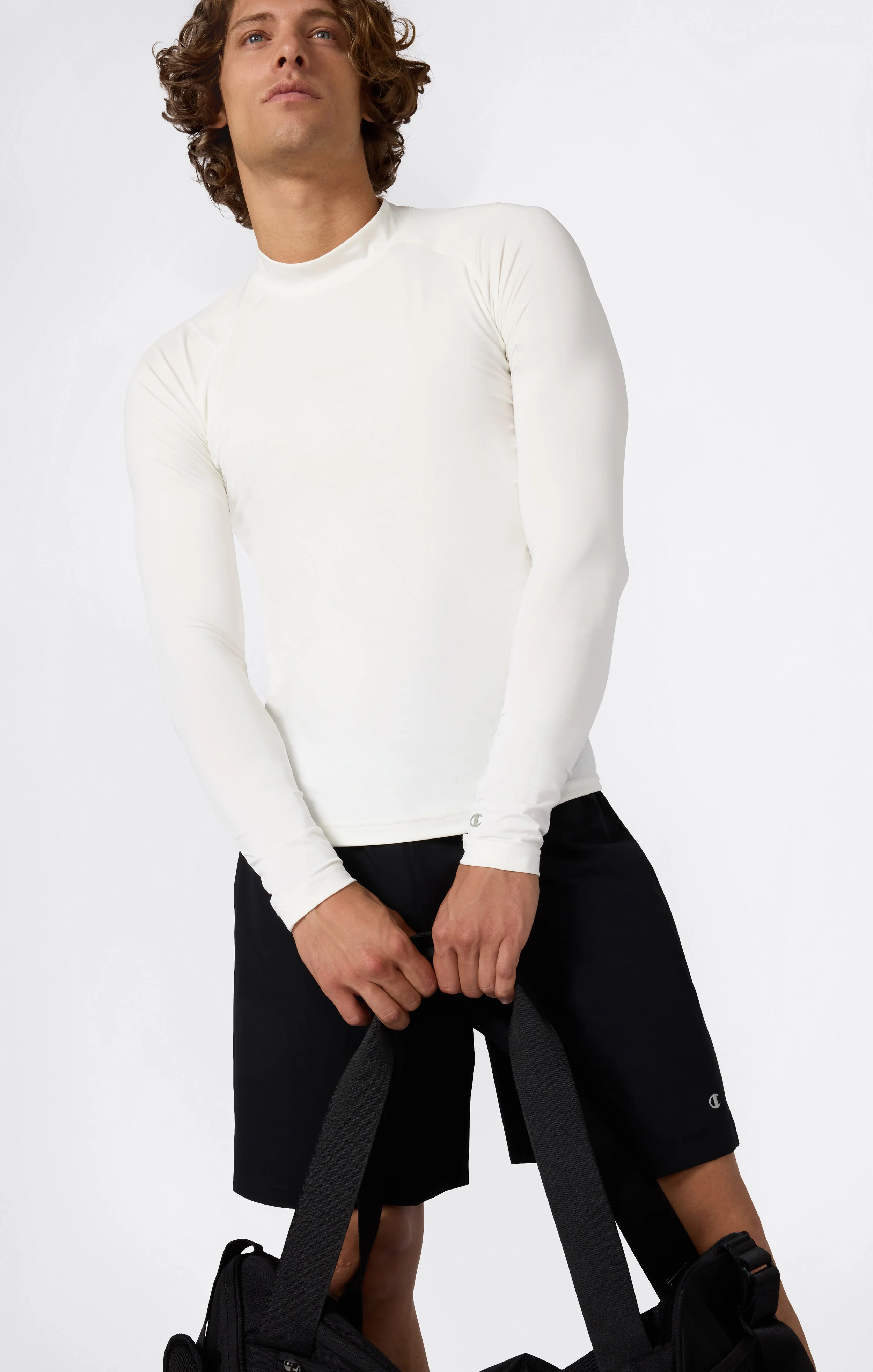 Men’s Quick Dry Mock Neck Long Sleeve T-Shirt - Image 4