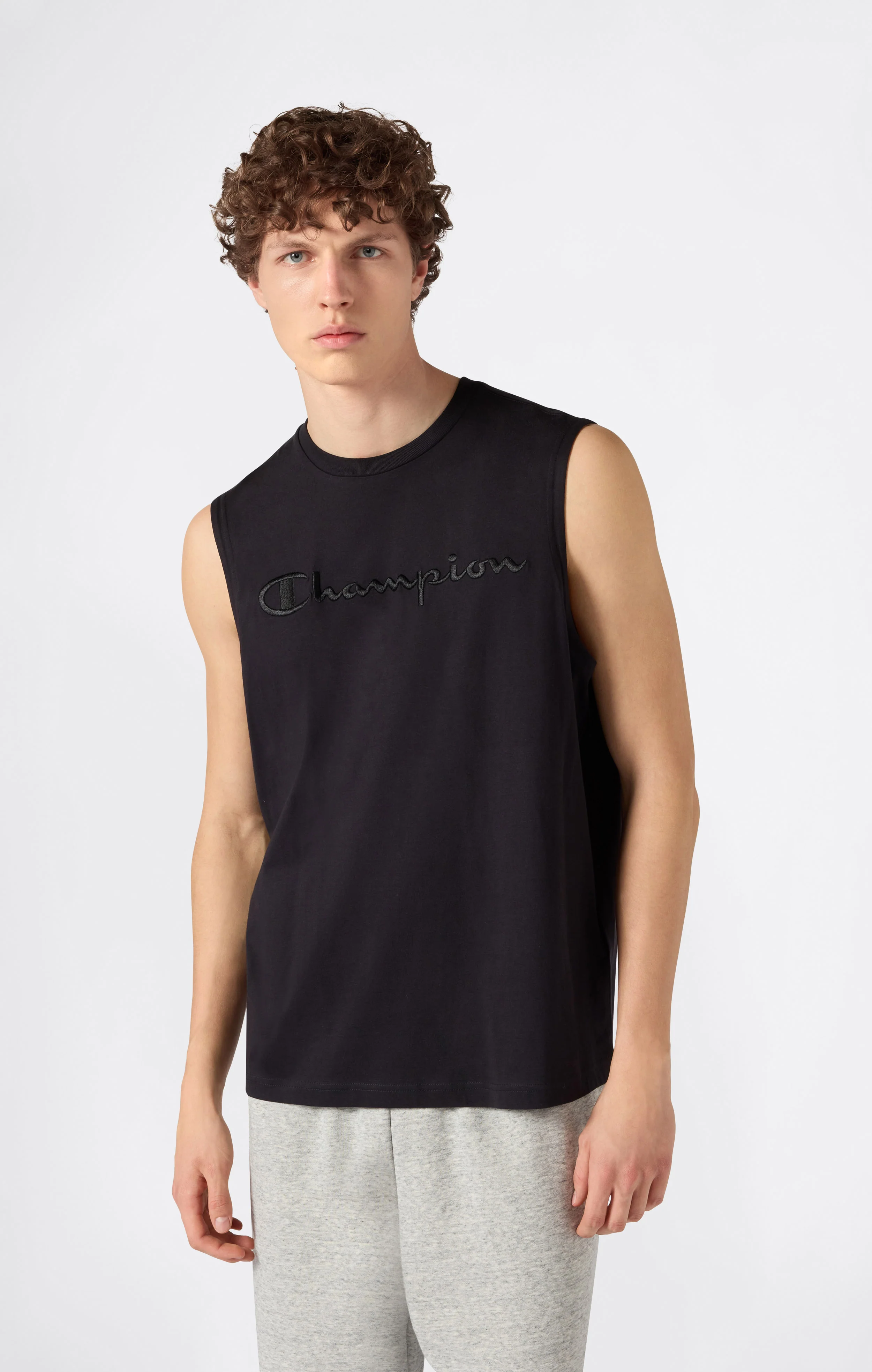 Men’s Tank Top with Maxi Embroidery Logo Icons