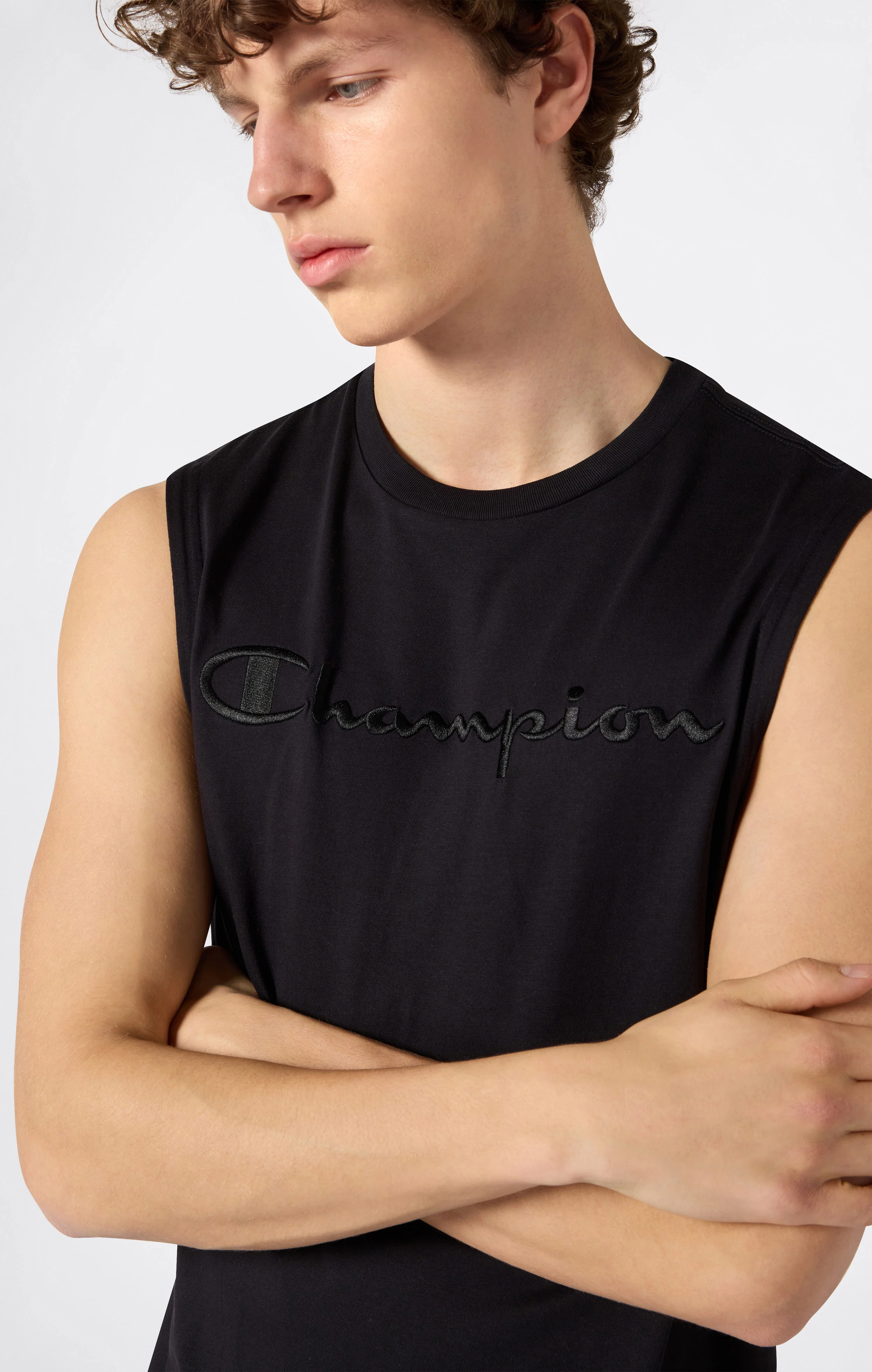 Men’s Tank Top with Maxi Embroidery Logo Icons - Image 3