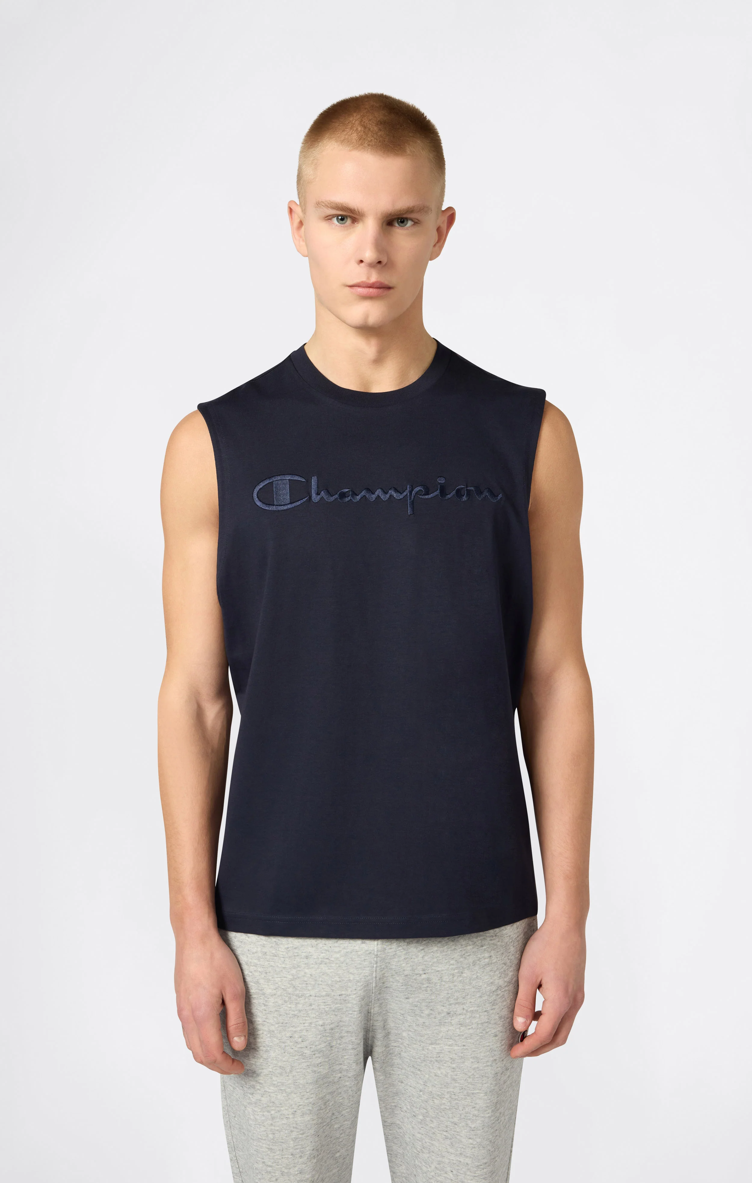Men’s Tank Top with Maxi Embroidery Logo Icons