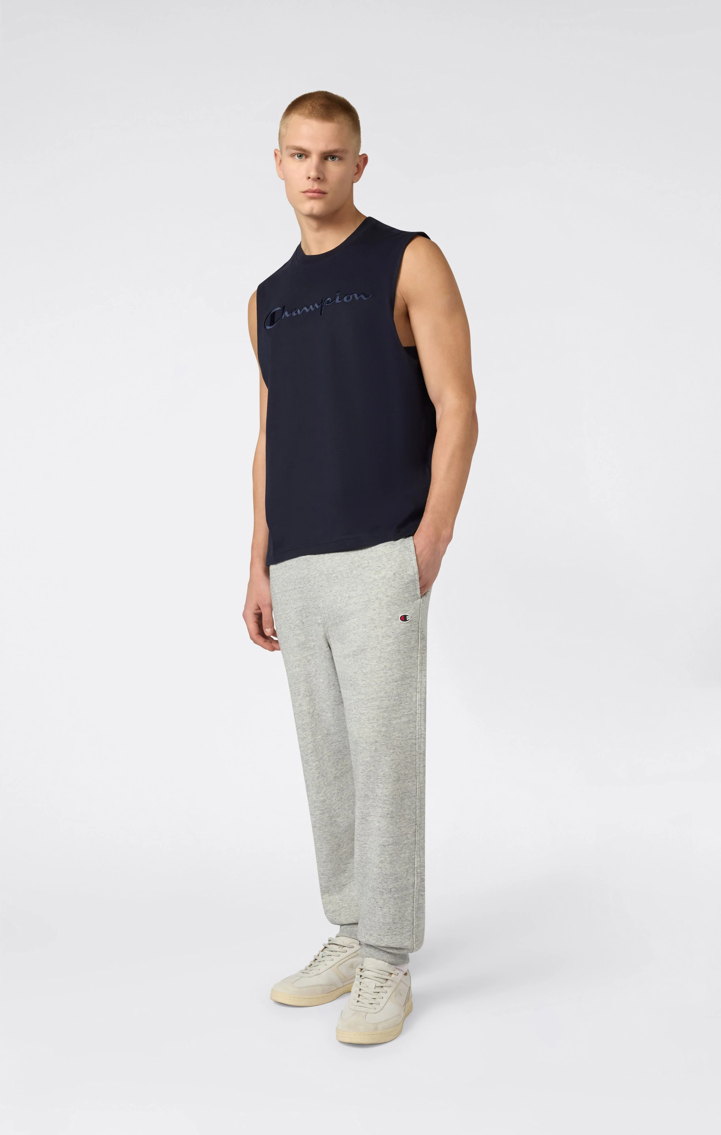 Men’s Tank Top with Maxi Embroidery Logo Icons - Image 2