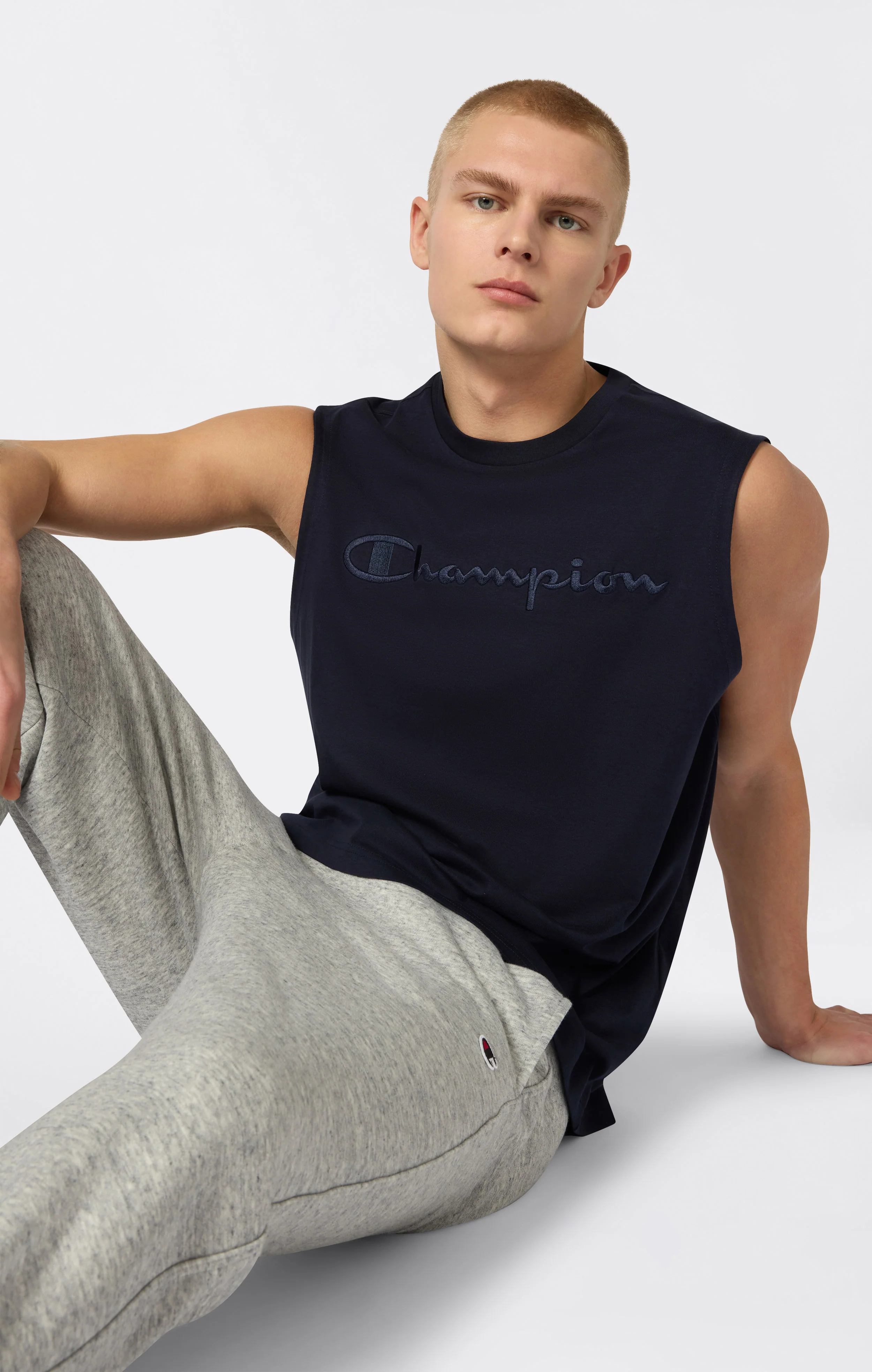 Men’s Tank Top with Maxi Embroidery Logo Icons - Image 3