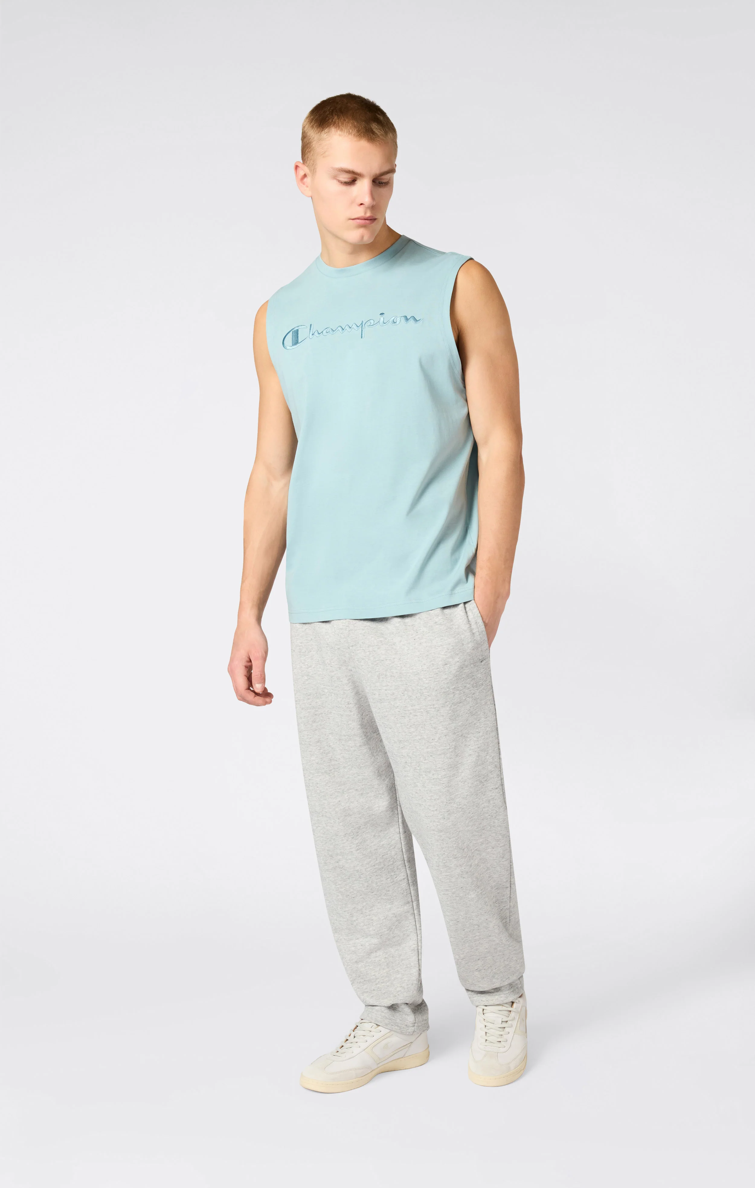 Men’s Tank Top with Maxi Embroidery Logo Icons - Image 2