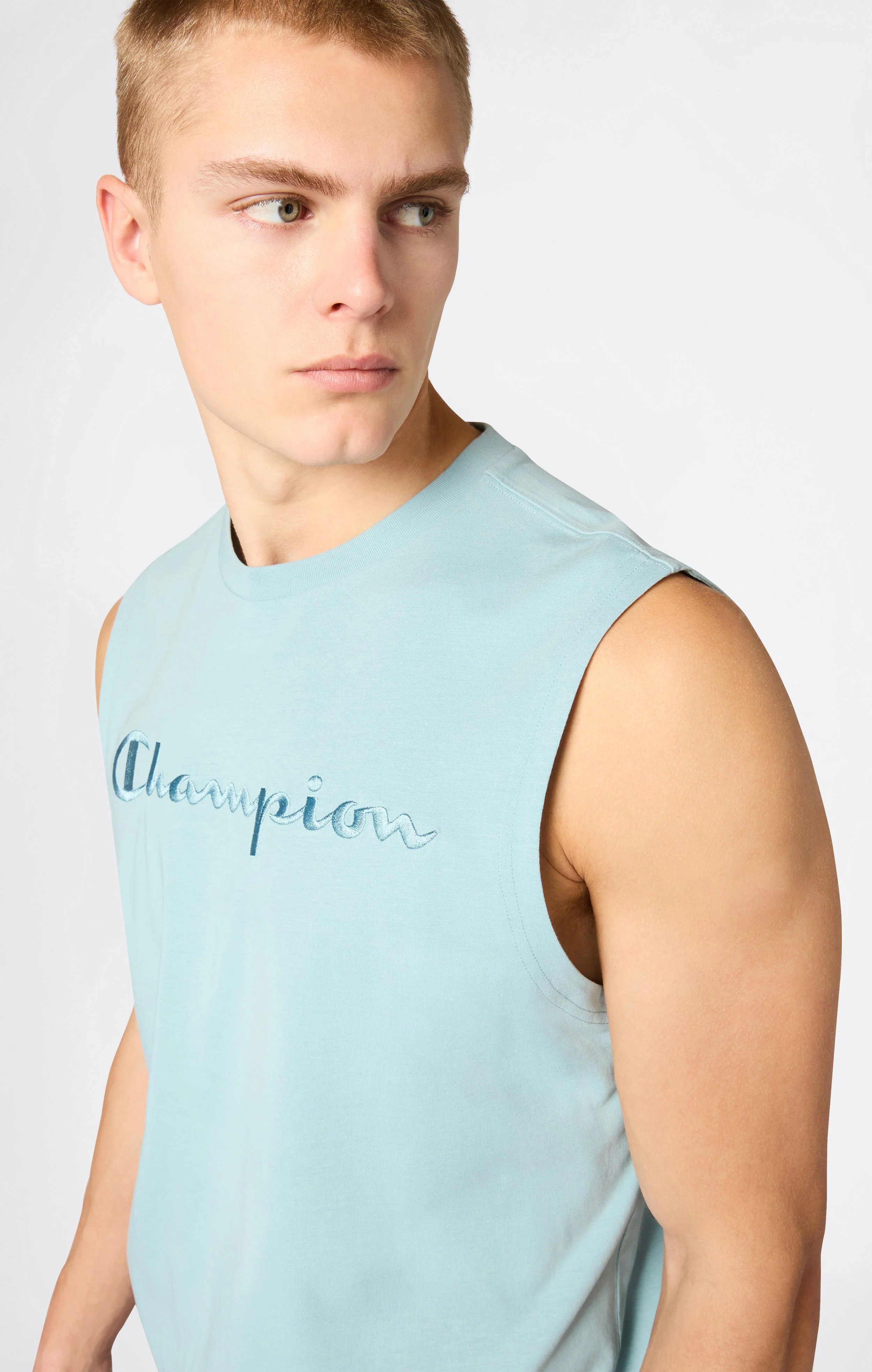Men’s Tank Top with Maxi Embroidery Logo Icons - Image 4