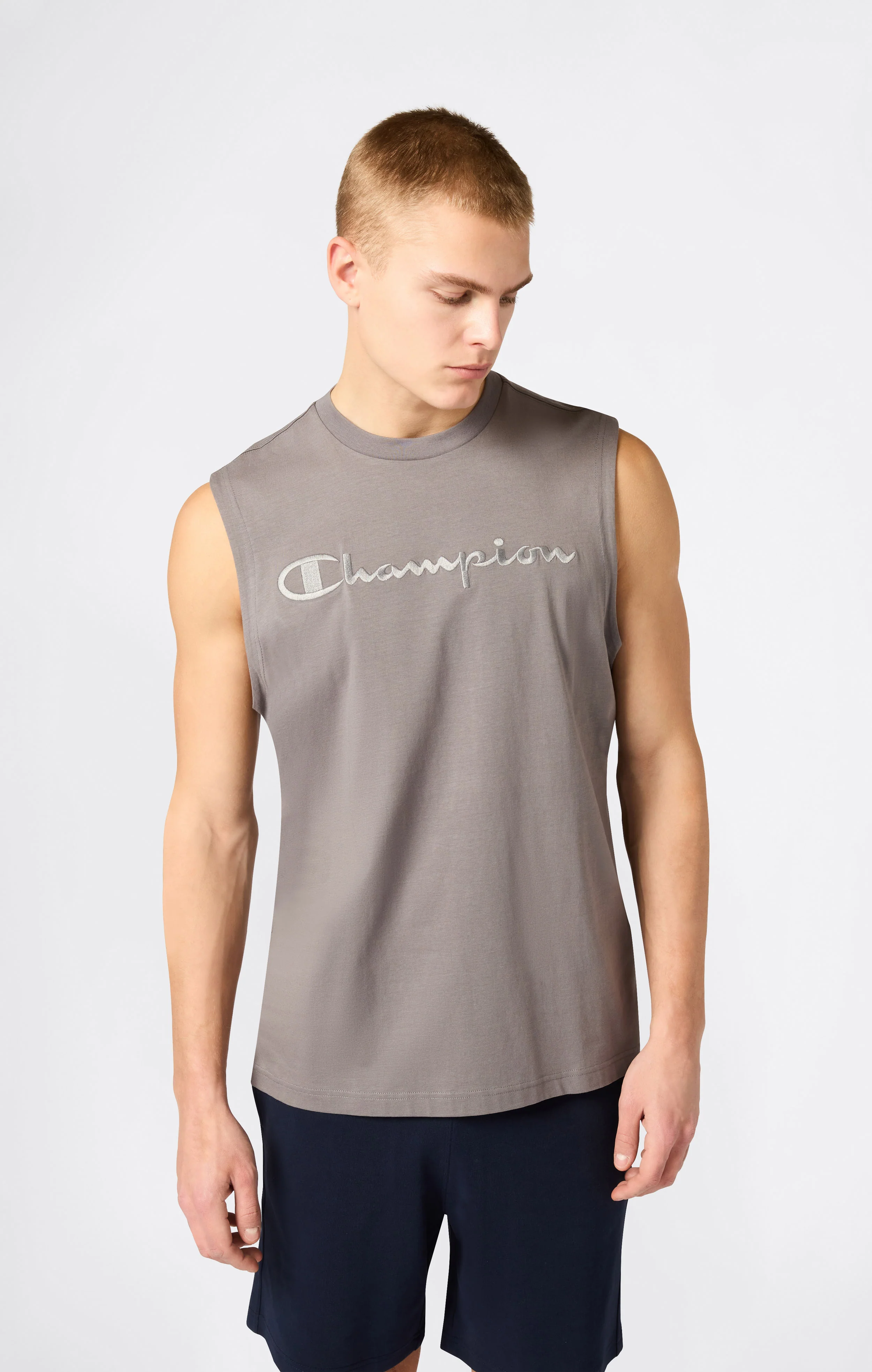 Men’s Tank Top with Maxi Embroidery Logo Icons