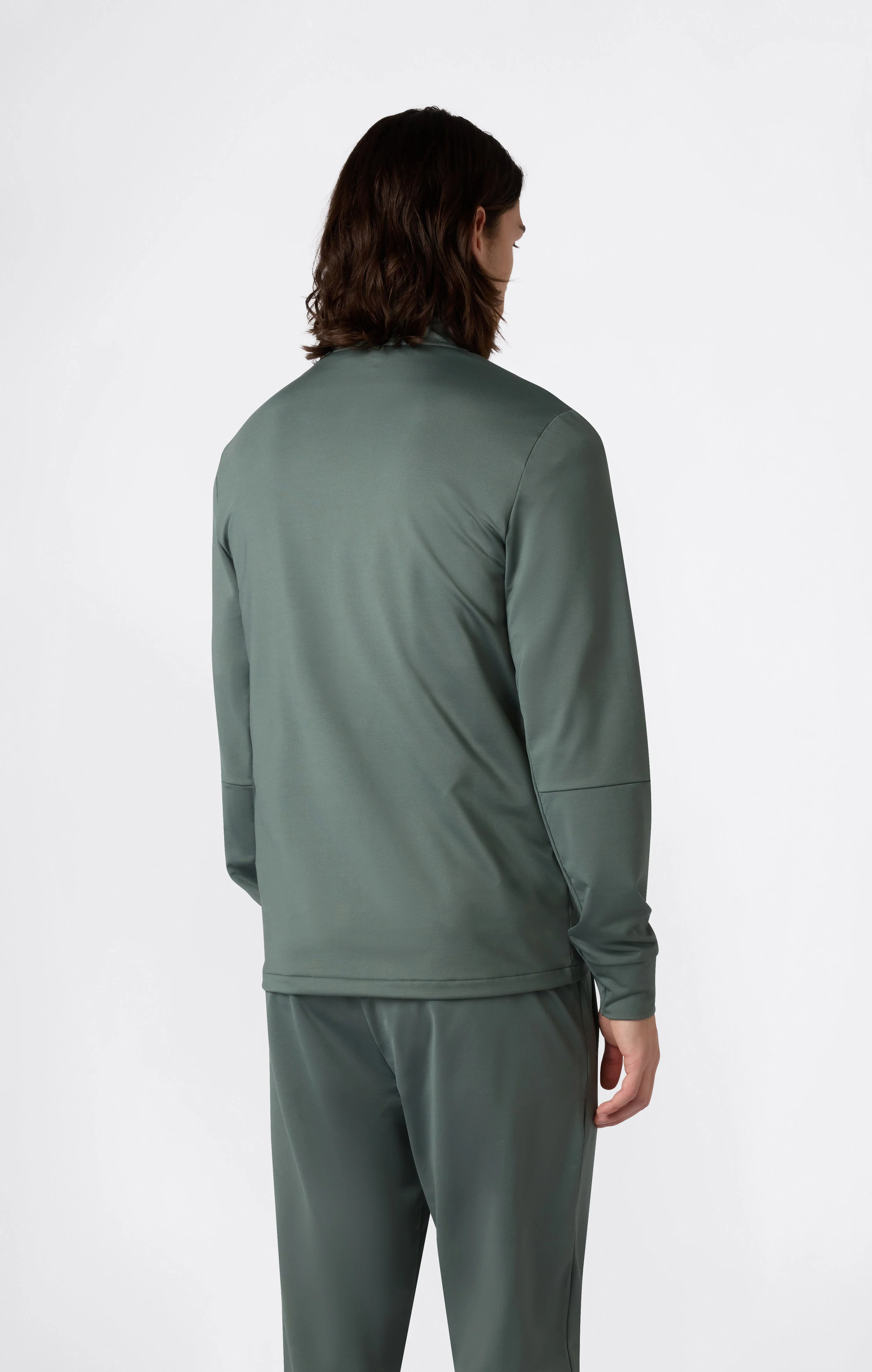Men's Slim Fit Full-Zip Stretch Poly Hoodie - Image 3