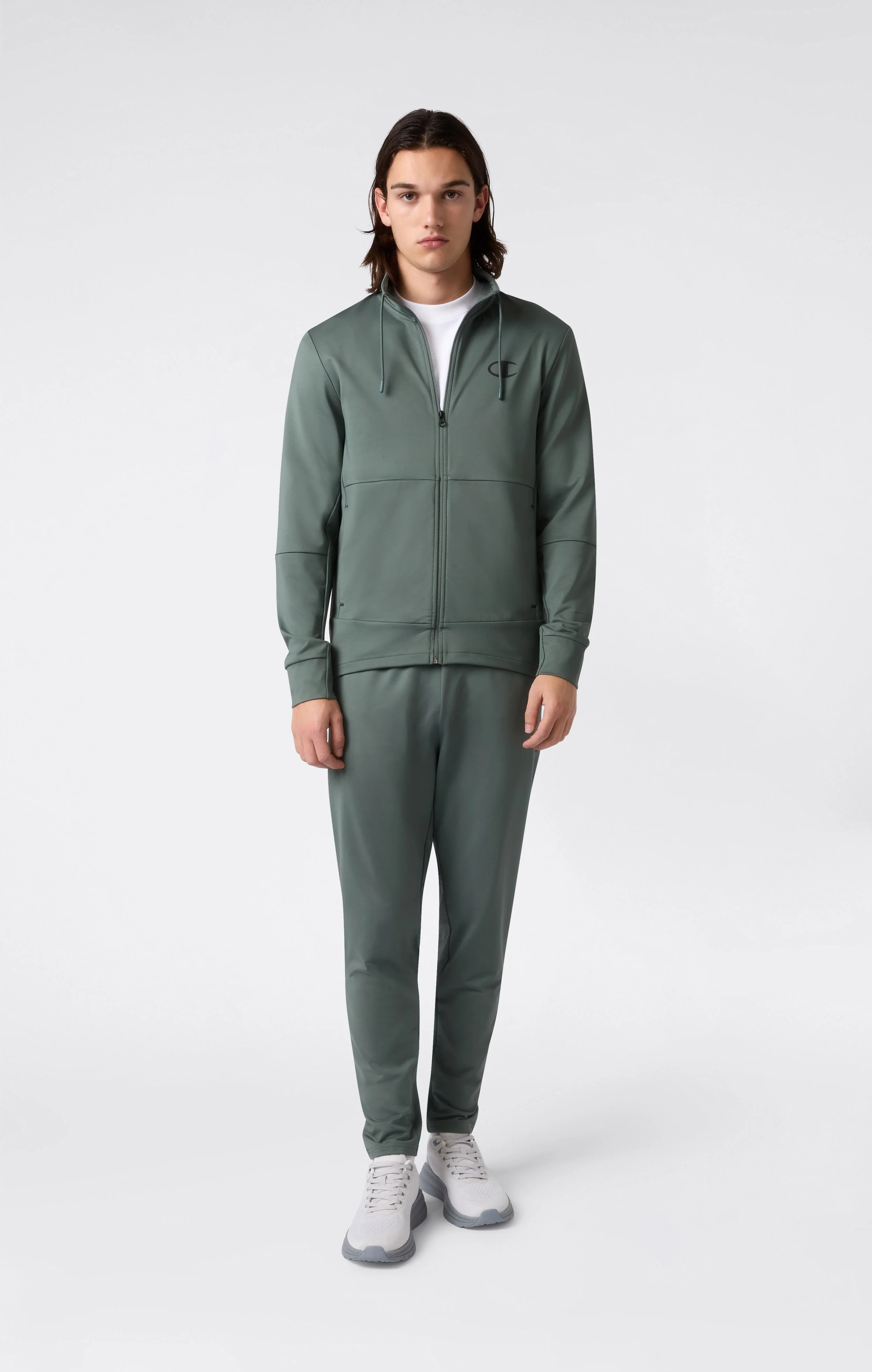 Men's Slim Fit Full-Zip Stretch Poly Hoodie - Image 4