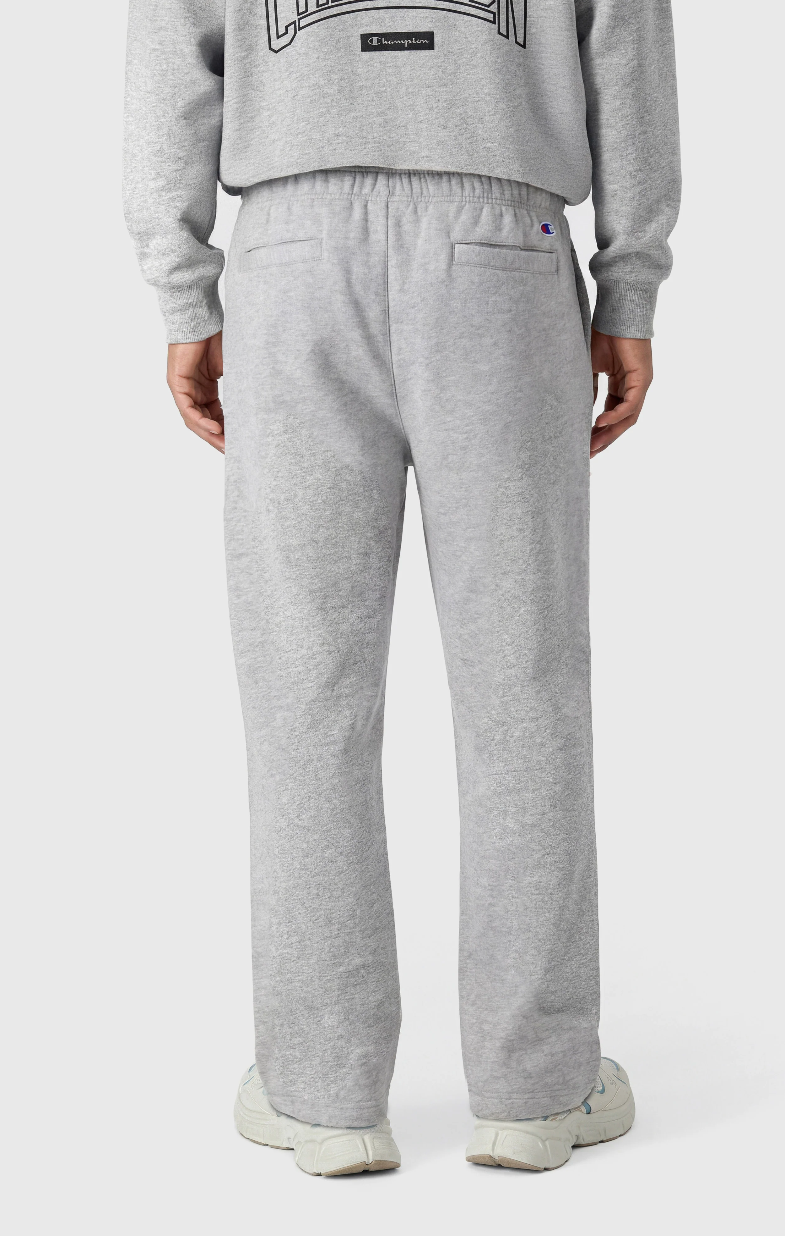 Men’s Straight Hem Pants With Brushed Interior And Puff Print Logo - Image 3