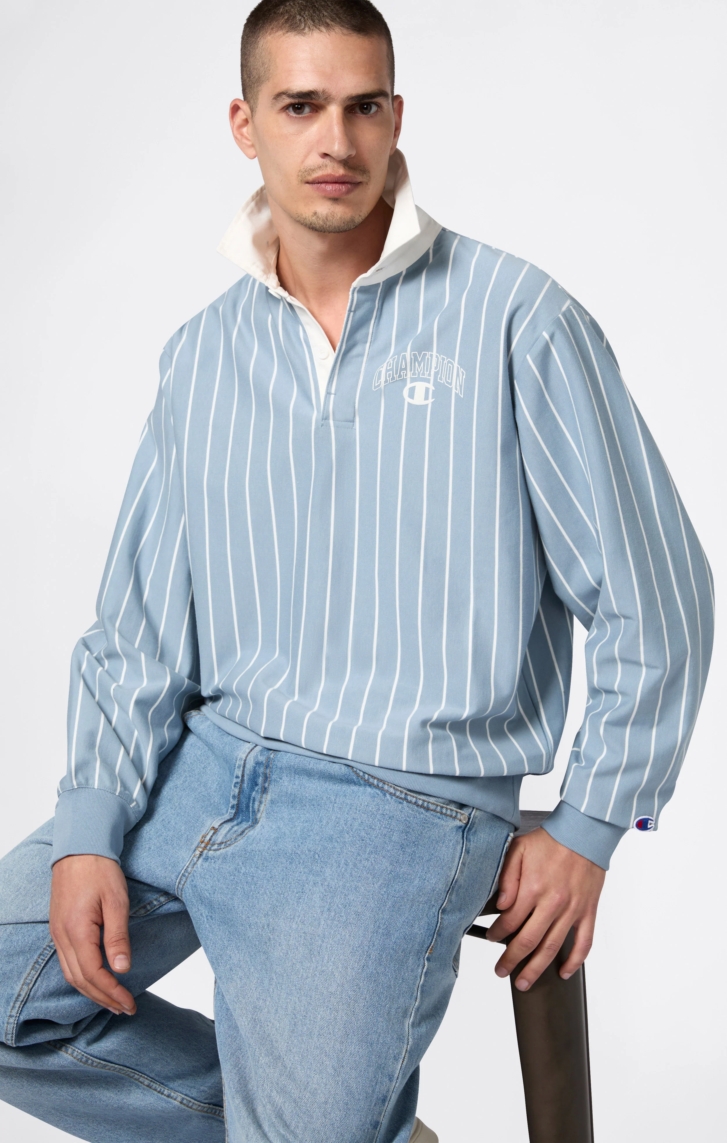 Men’s Striped Polo Street Varsity - Image 3
