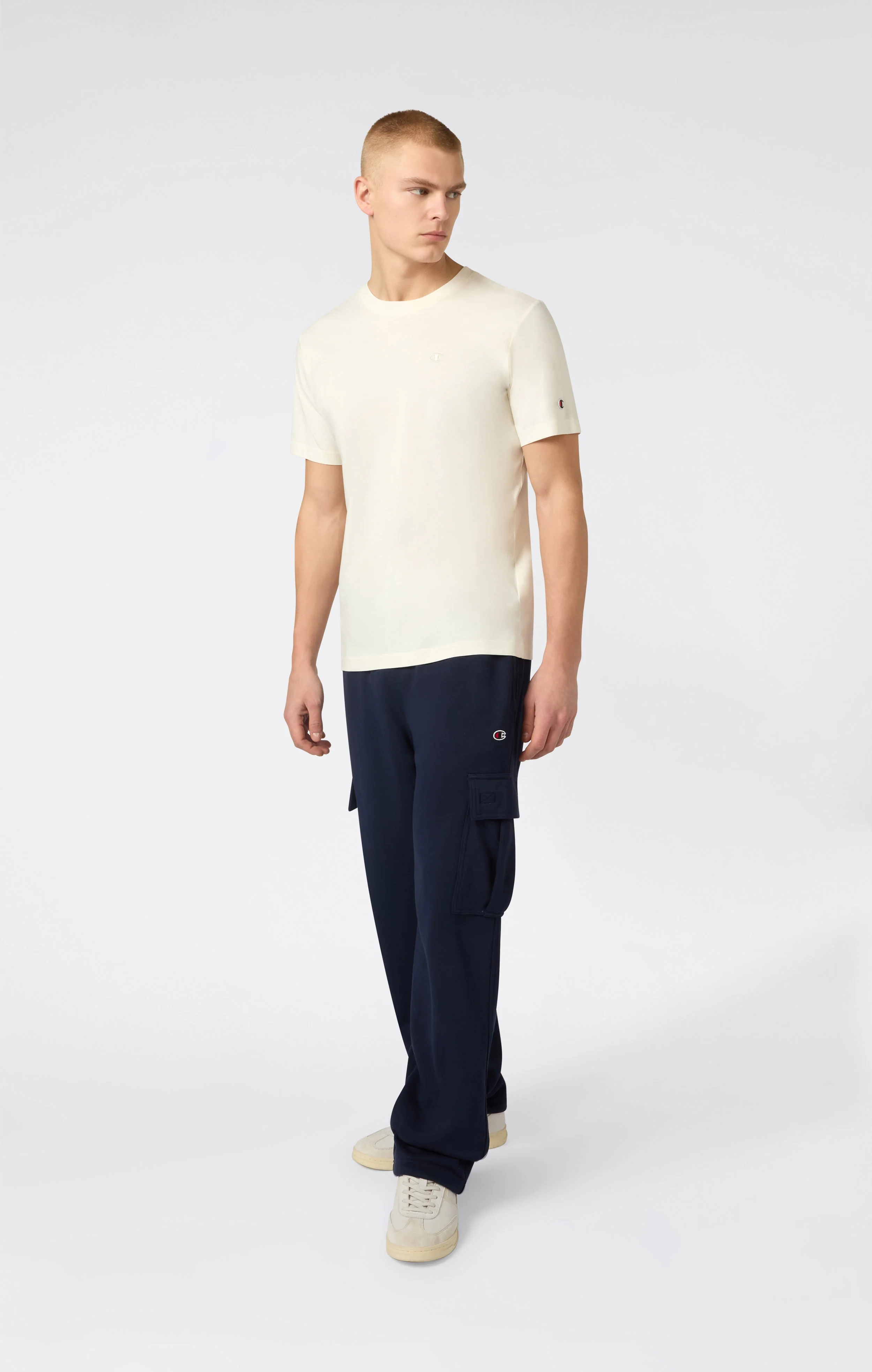 Men’s T-Shirt with Small C Embroidery Logo Icons - Image 2