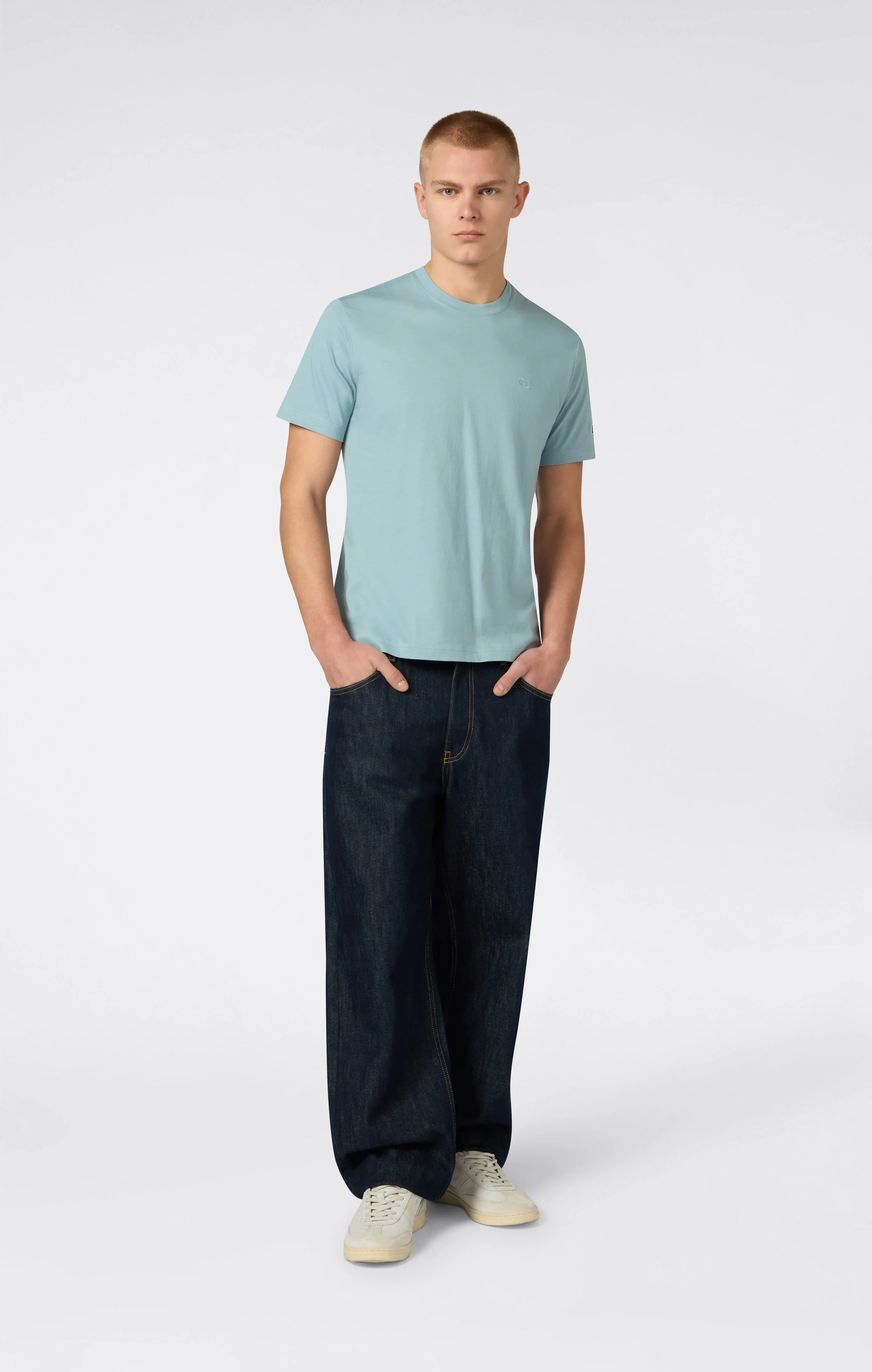 Men’s T-Shirt with Small C Embroidery Logo Icons - Image 2