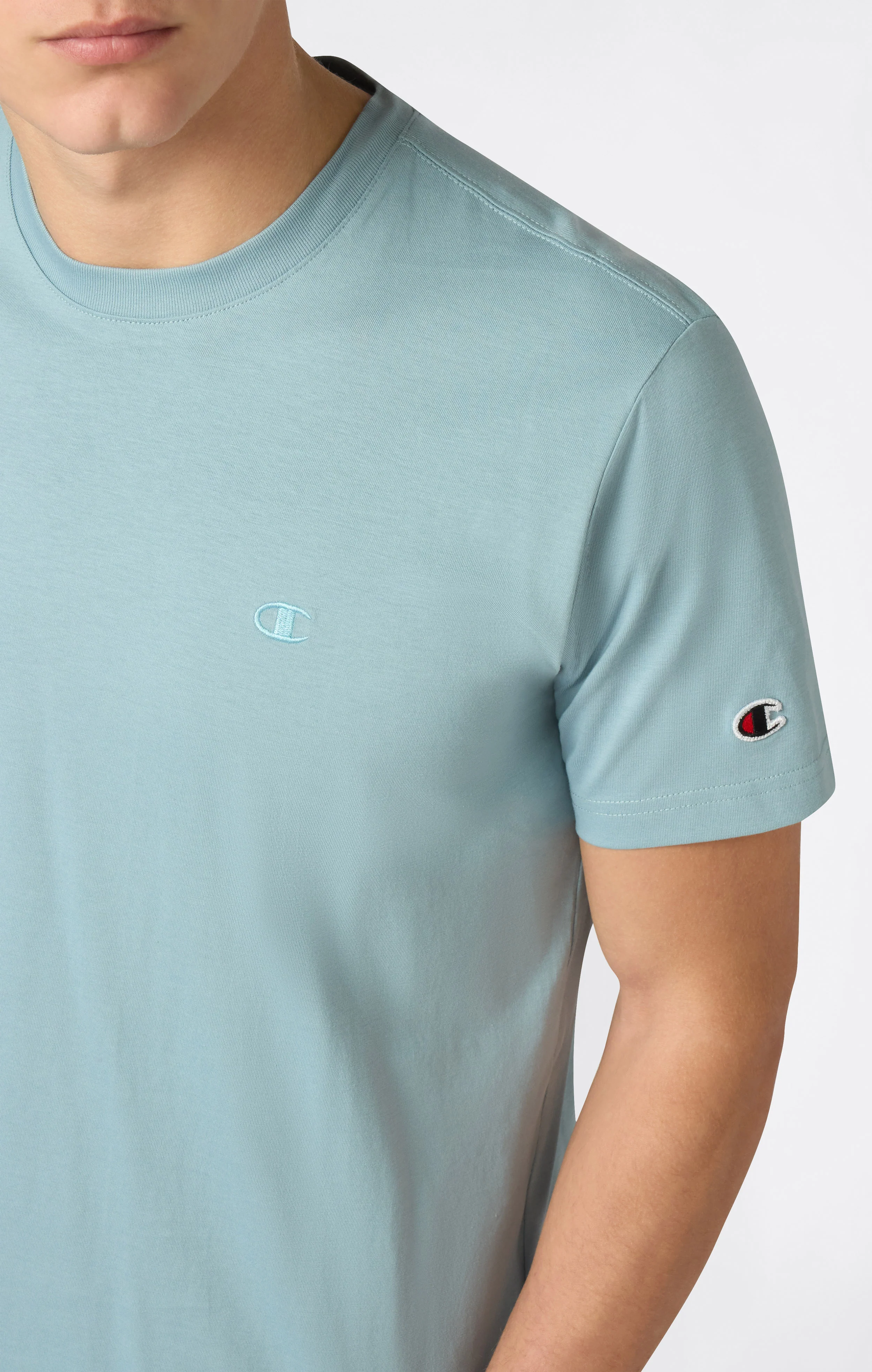 Men’s T-Shirt with Small C Embroidery Logo Icons - Image 3
