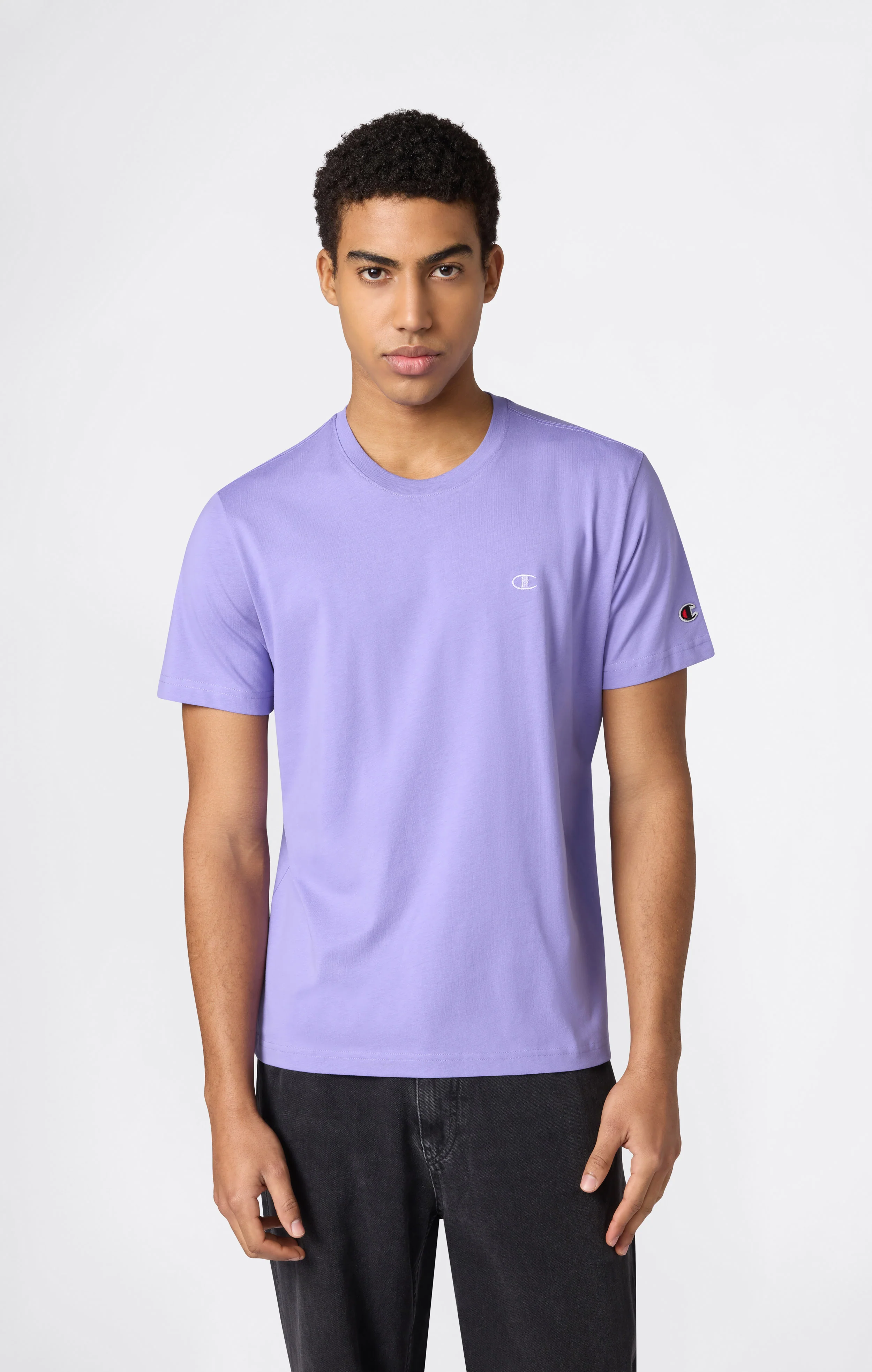 Men’s T-Shirt with Small C Embroidery Logo Icons