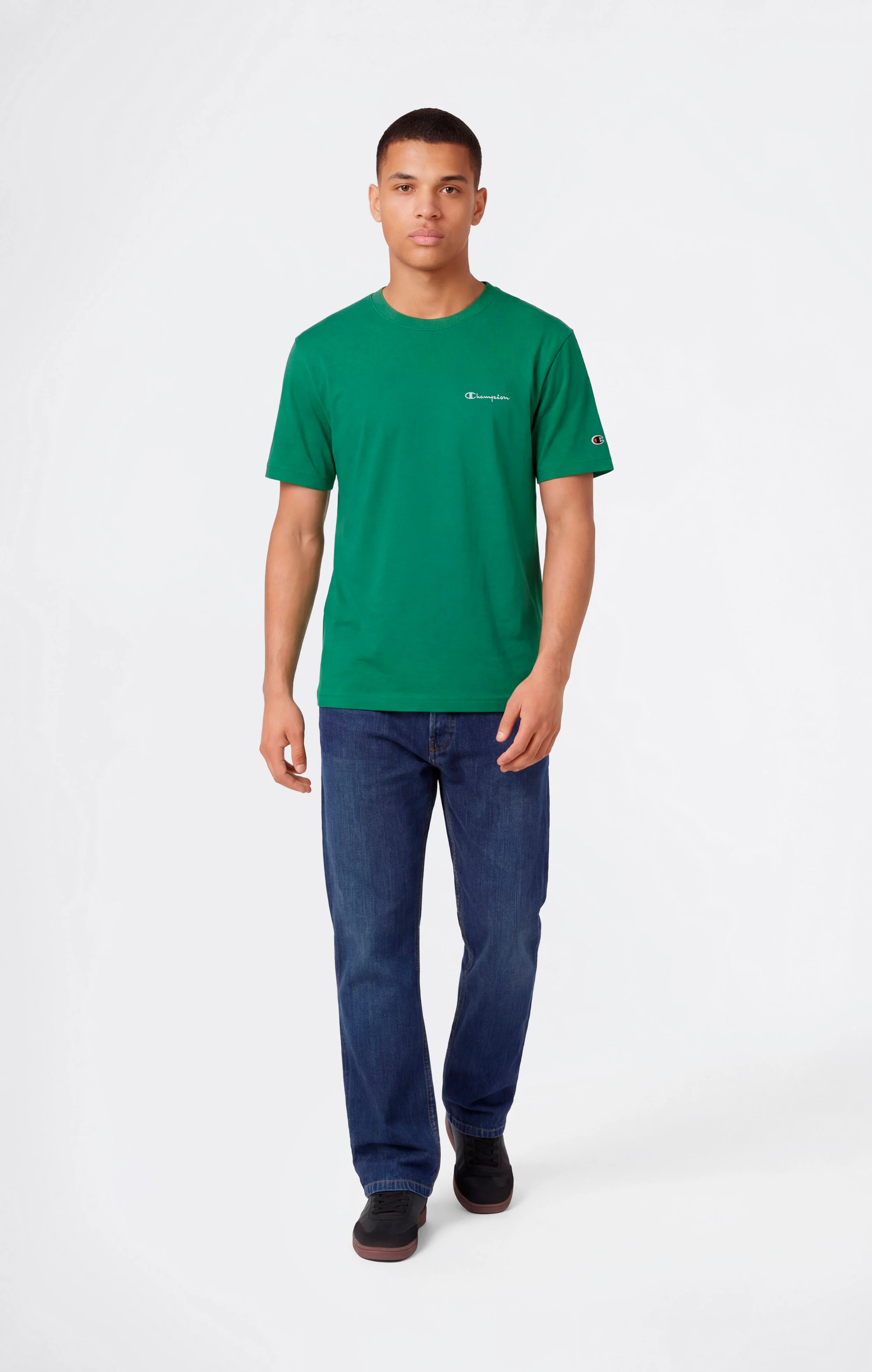 Men’s T-Shirt with Small Embroidered Logo Icons - Image 2