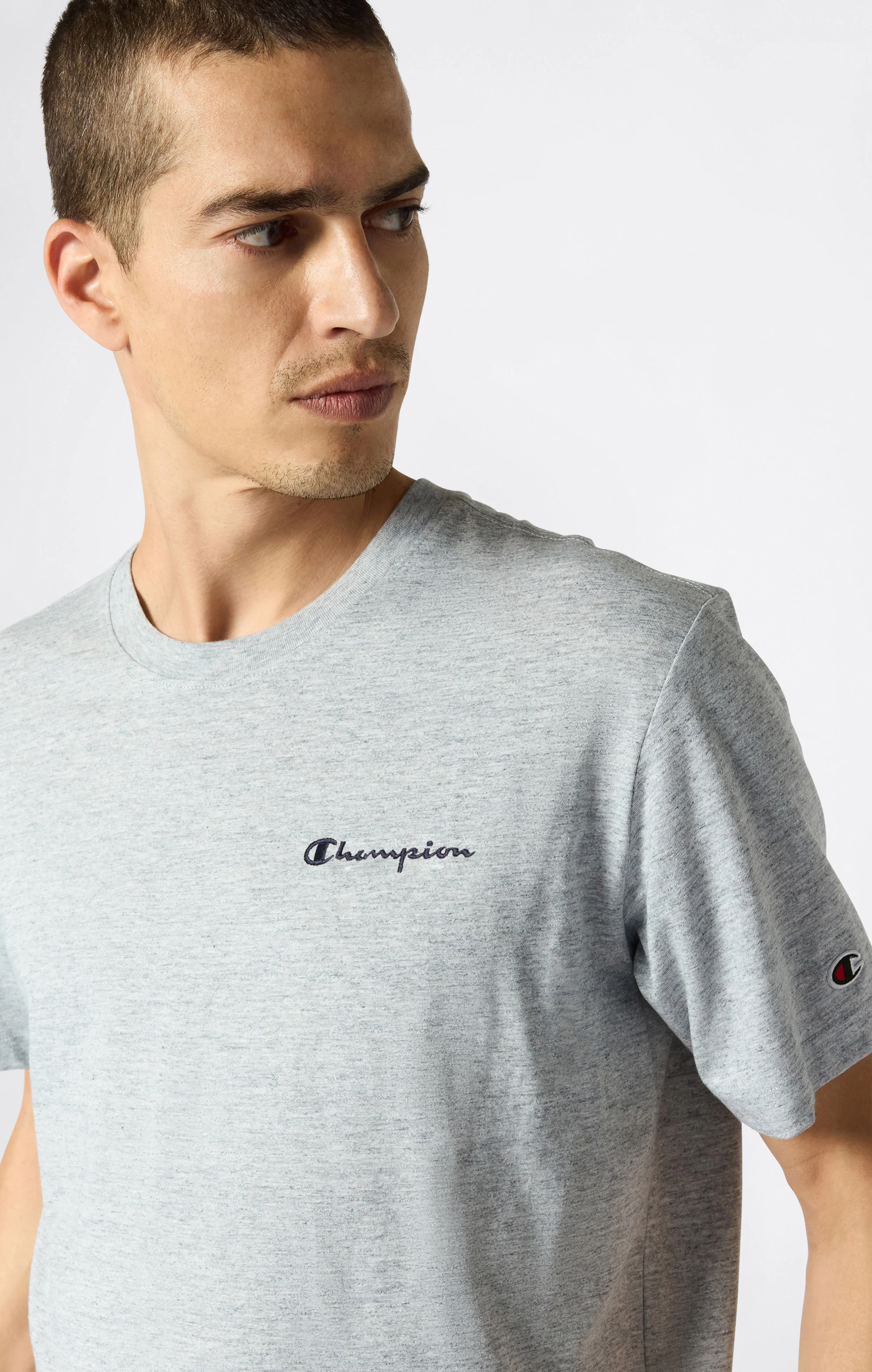 Men’s T-Shirt with Small Embroidered Logo Icons - Image 3