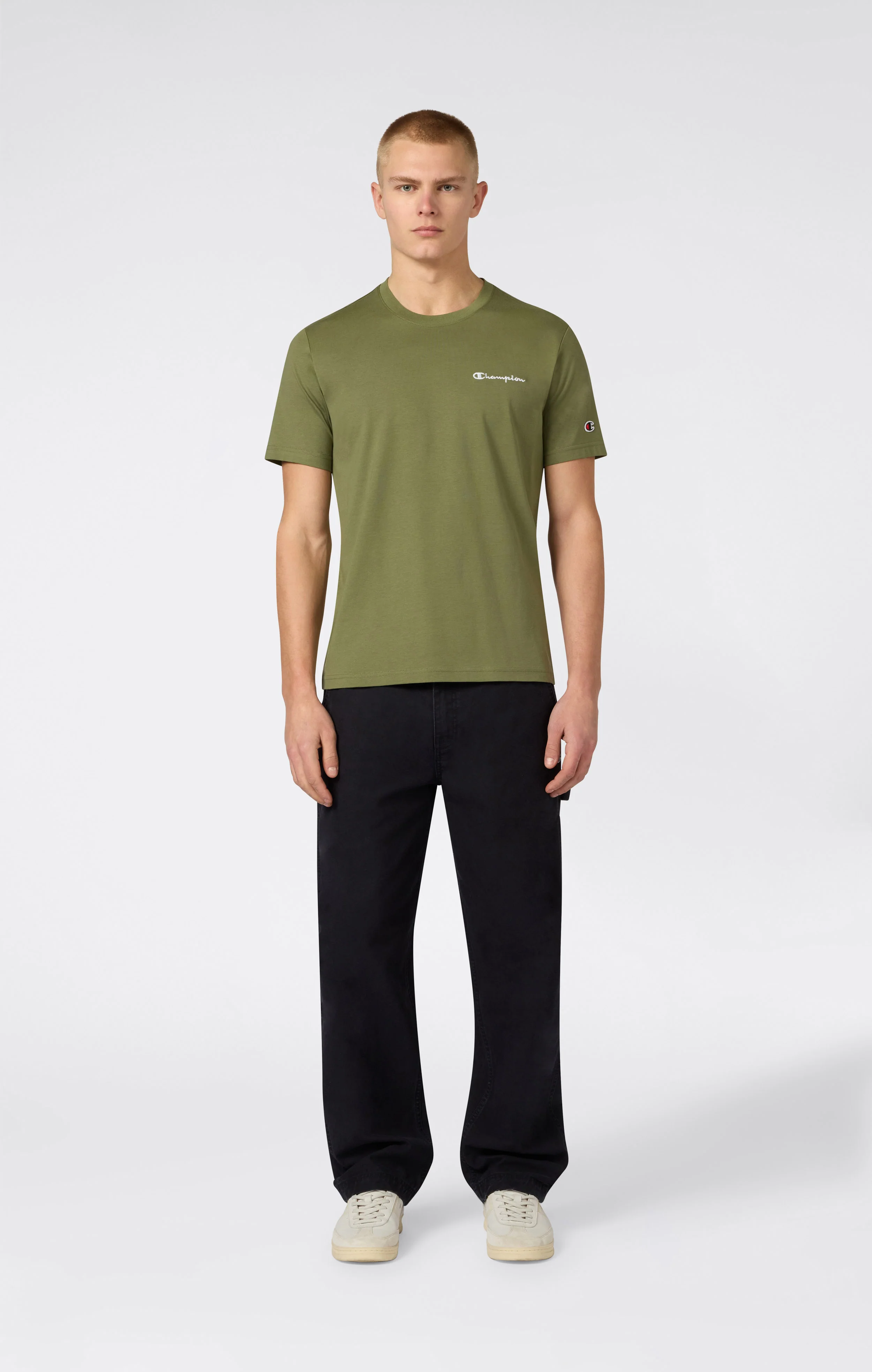 Men’s T-Shirt with Small Embroidered Logo Icons - Image 2
