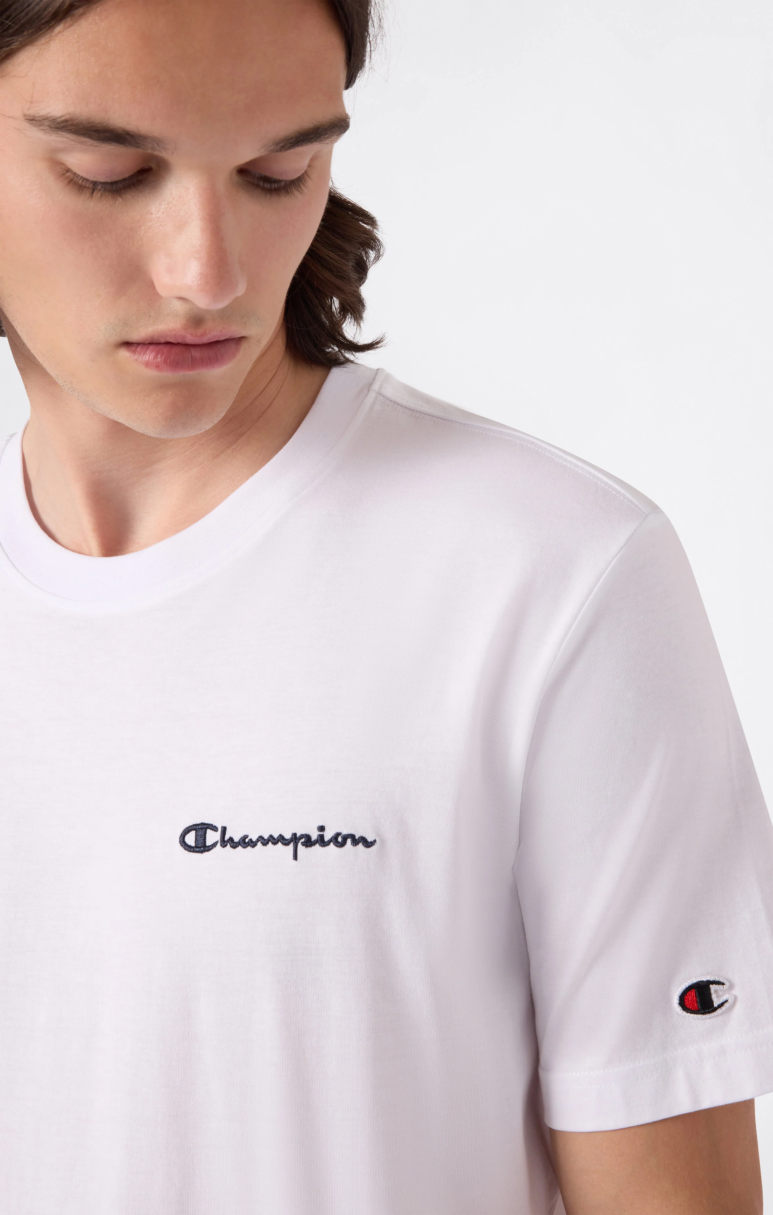 Men’s T-Shirt with Small Embroidered Logo Icons - Image 3