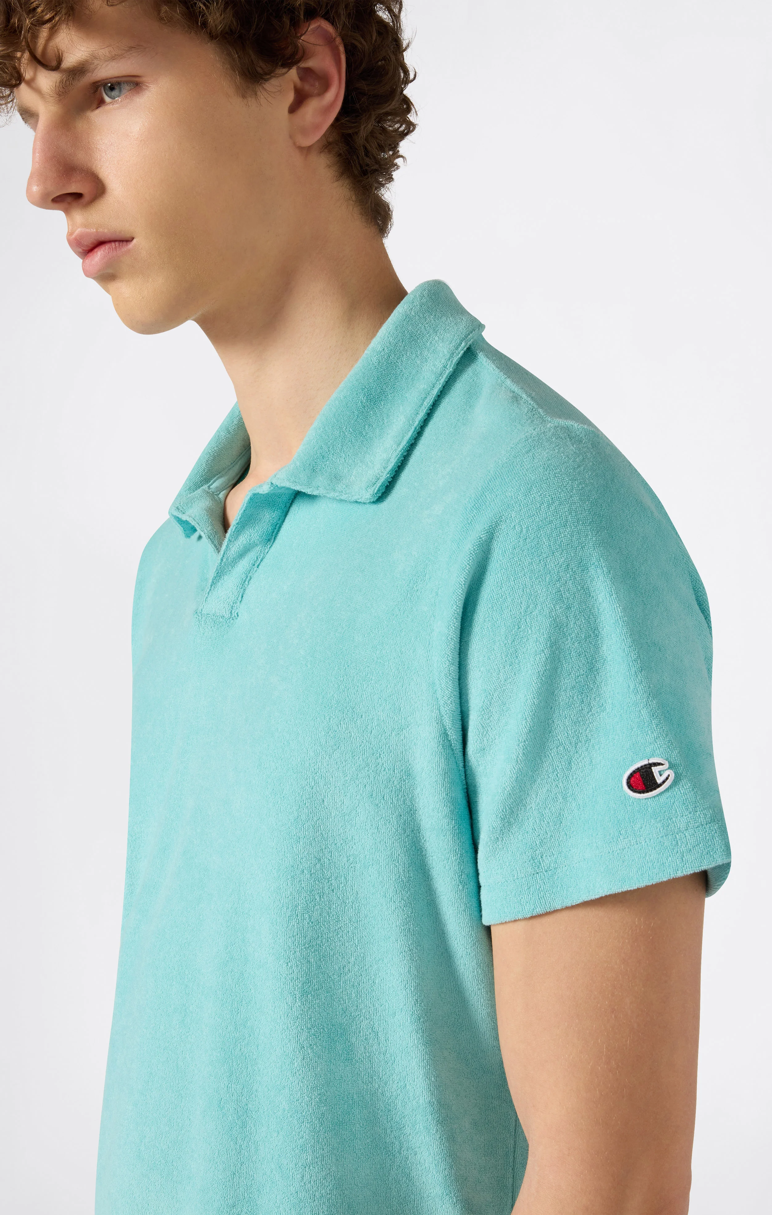 Men’s Towel Terry Polo Shirt - Image 3