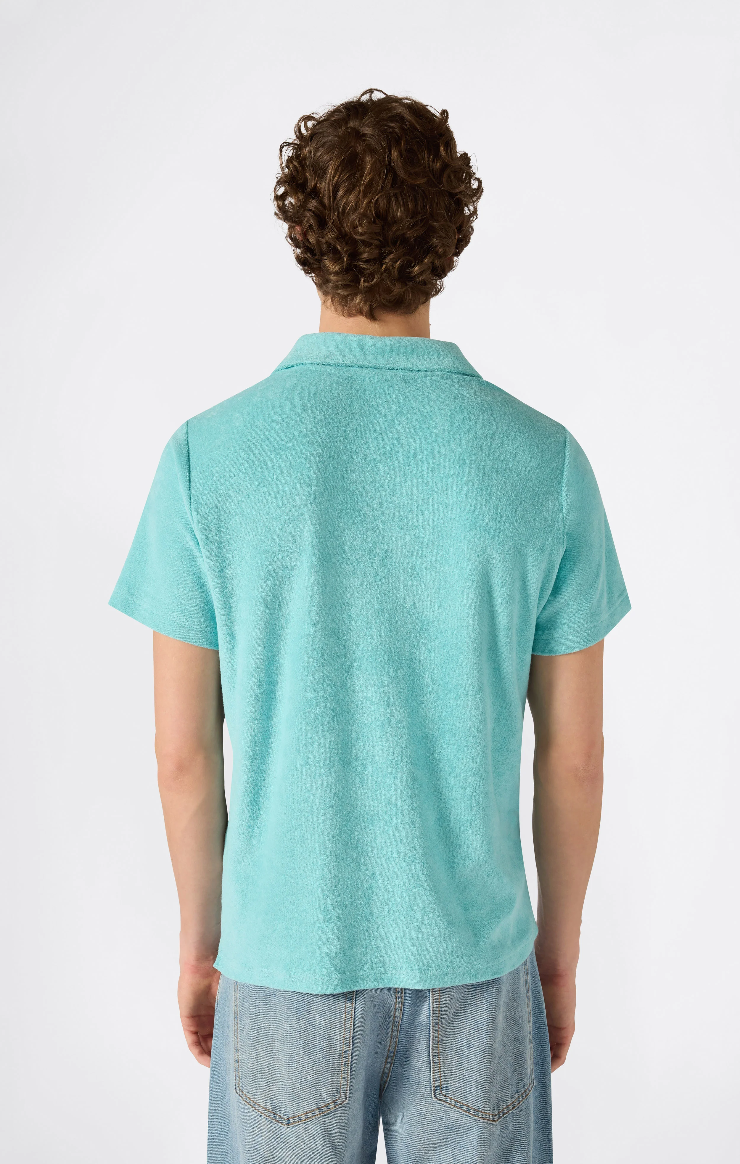 Men’s Towel Terry Polo Shirt - Image 4