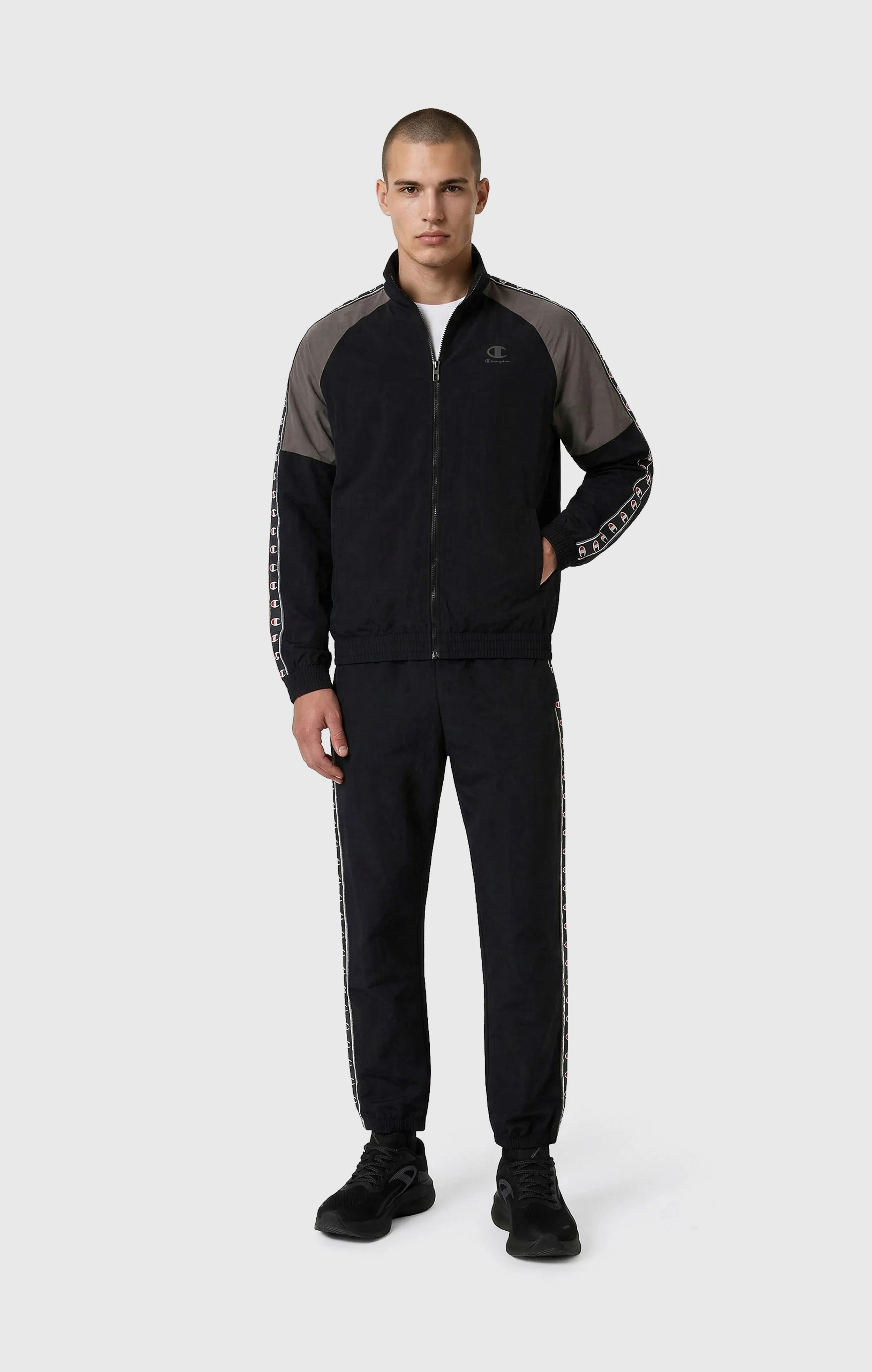 Men’s Track Pants with Elastic Cuffs and Tape Logo - Image 2