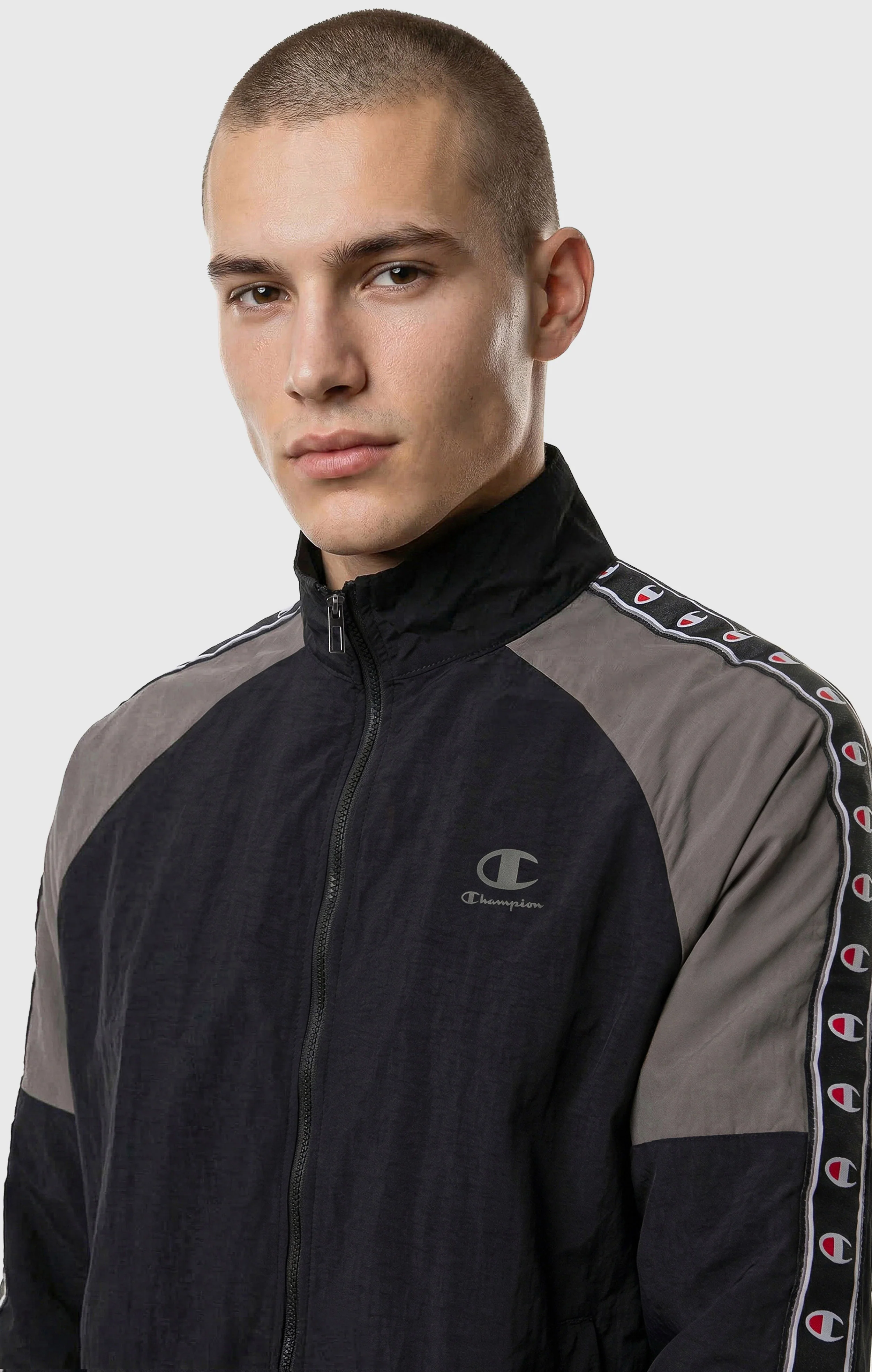 Men’s Track Top with Full Zip and Tape Logo - Image 4