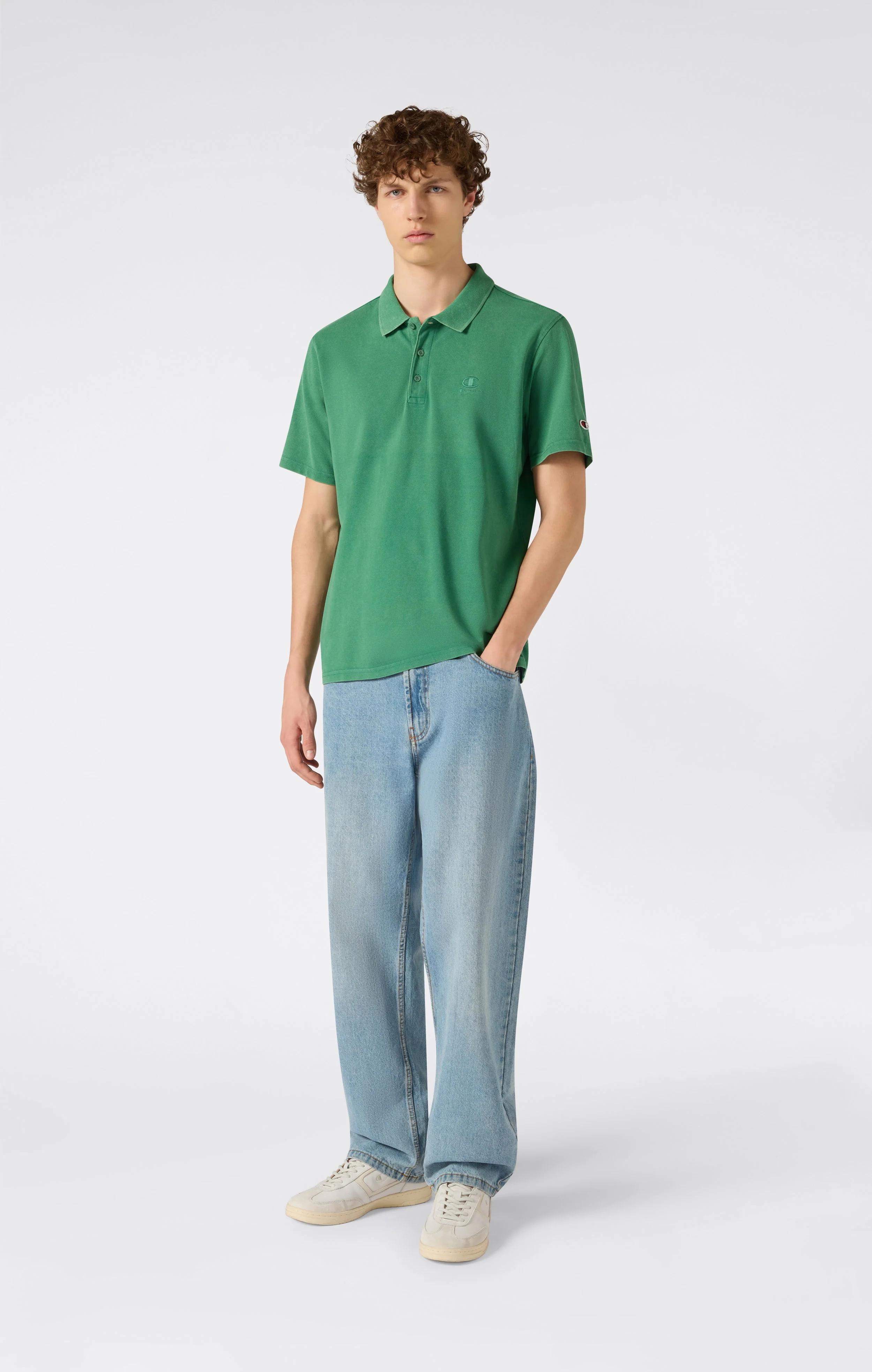 Men’s Washed Effect Polo Icons - Image 2