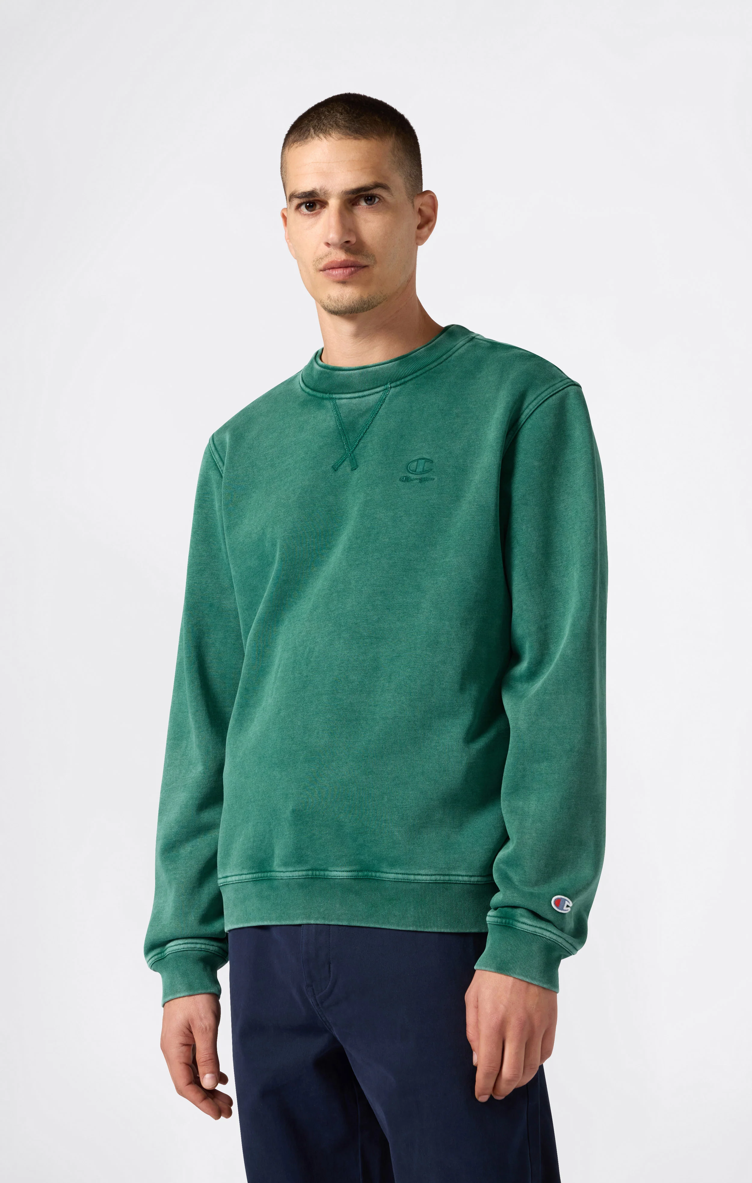Men’s Washed Fleece Crewneck Sweatshirt Icons