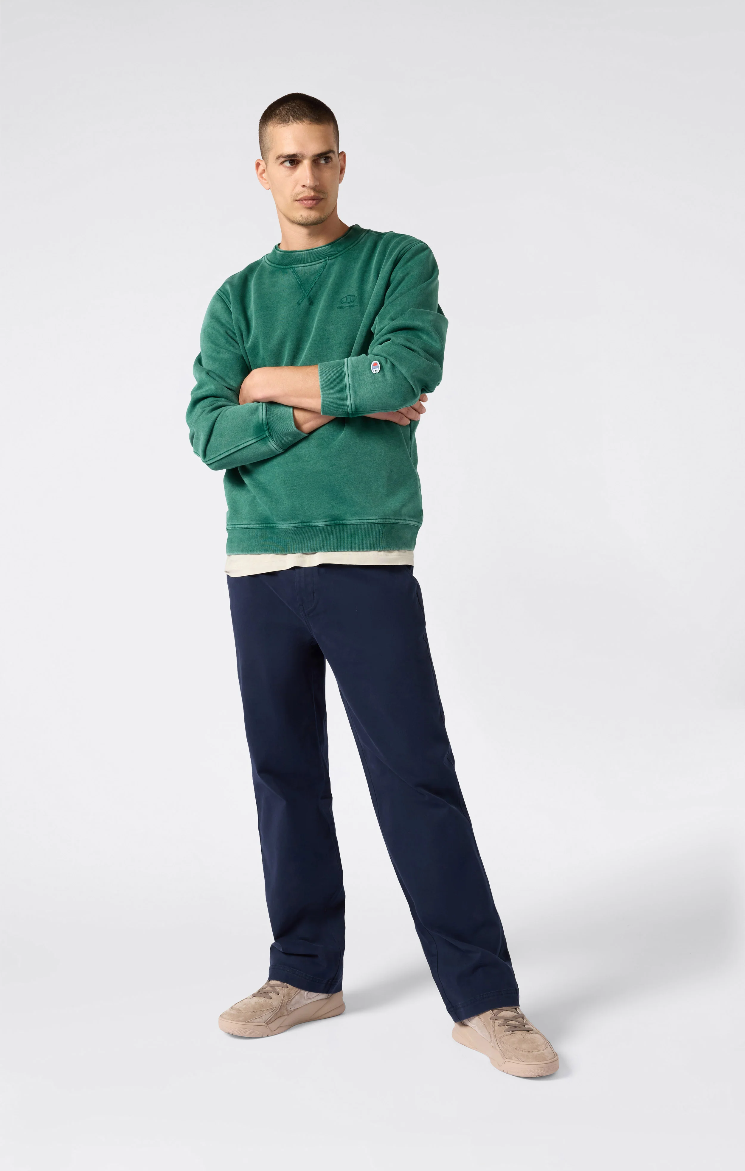 Men’s Washed Fleece Crewneck Sweatshirt Icons - Image 2