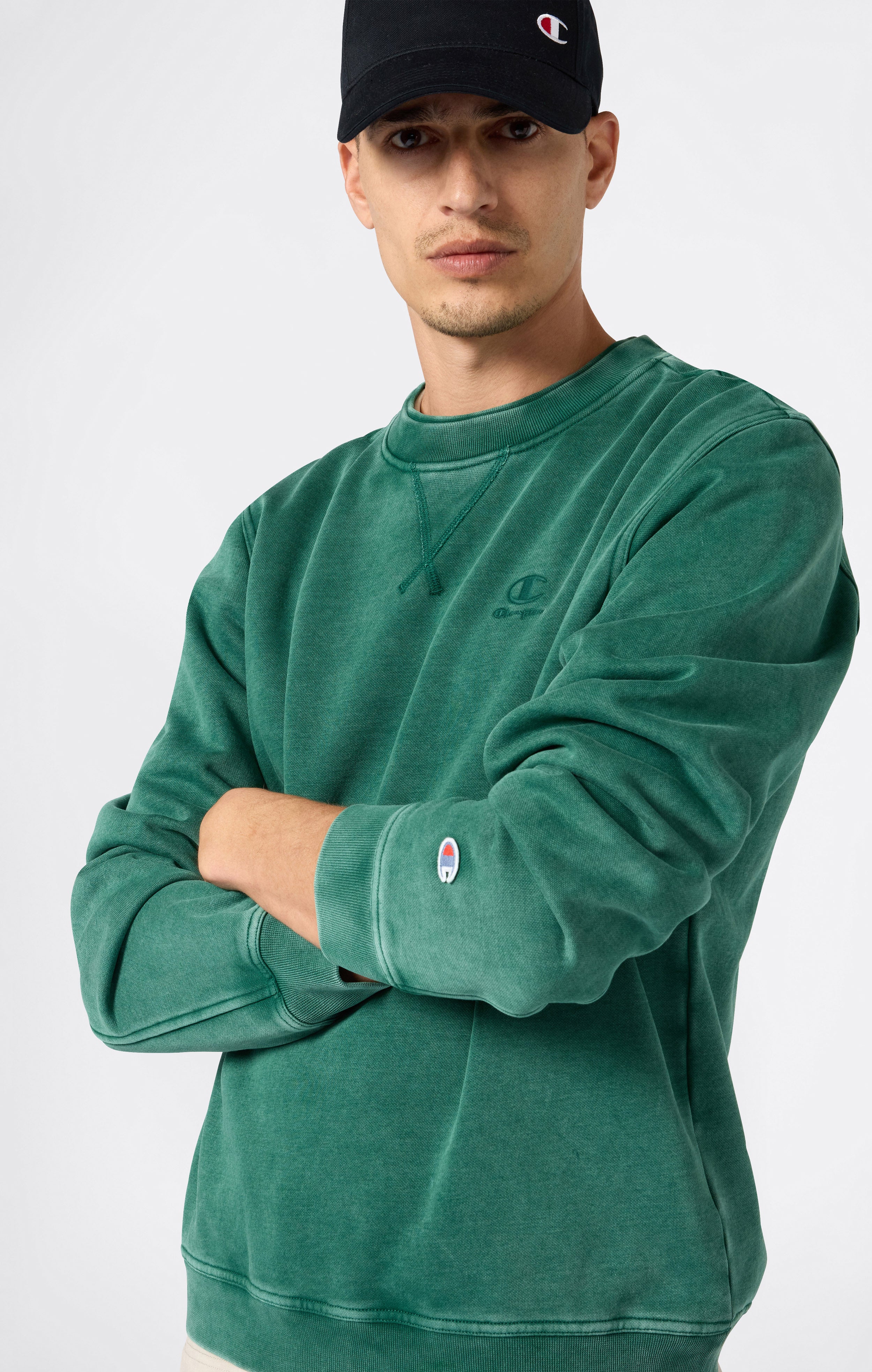 Men’s Washed Fleece Crewneck Sweatshirt Icons - Image 4