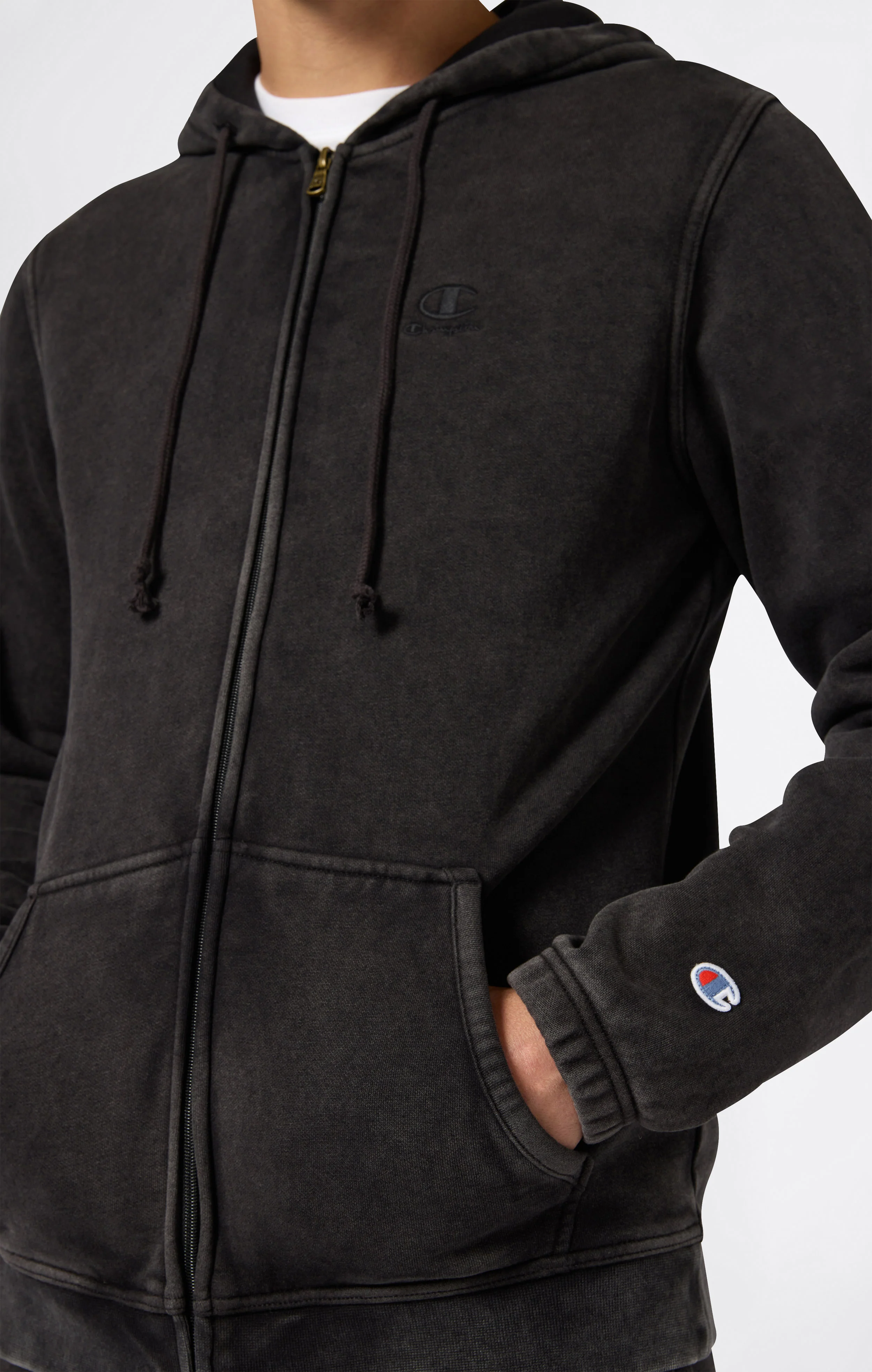 Men’s Washed Fleece Full Zip Hoodie Icons - Image 3