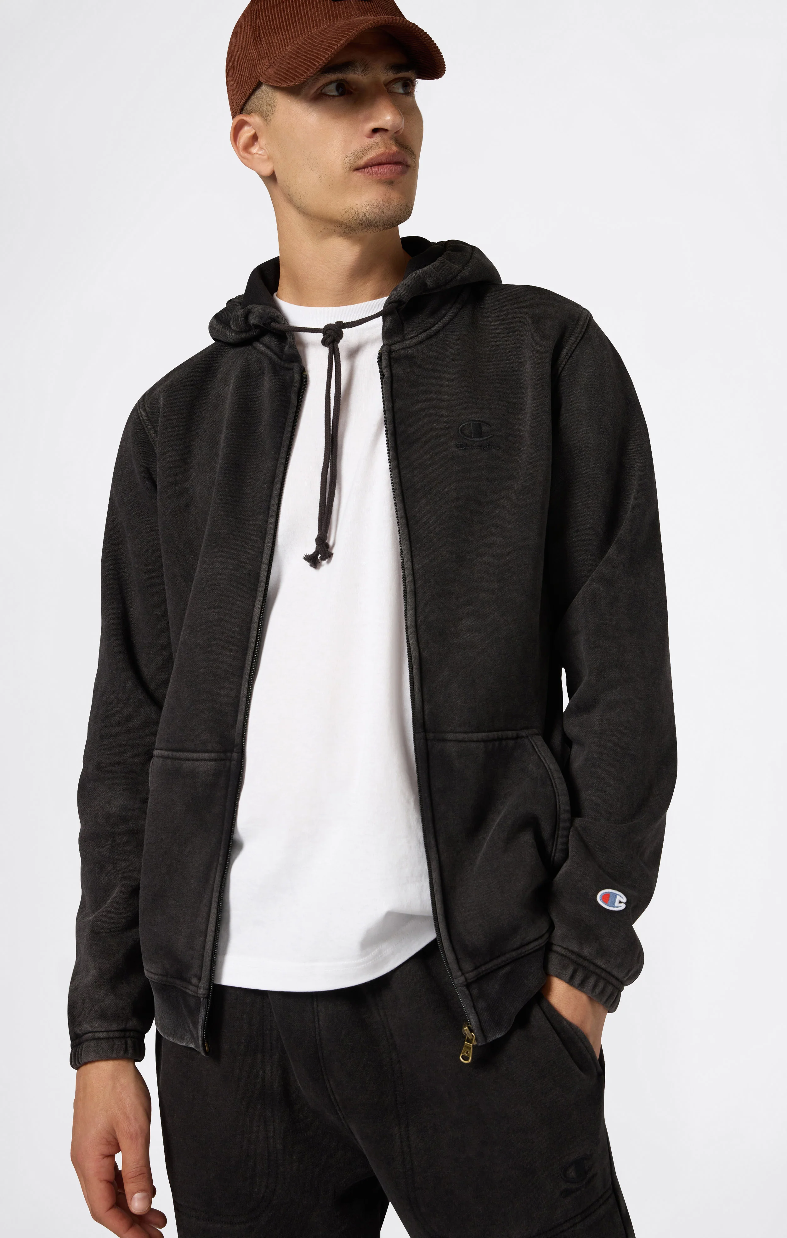 Men’s Washed Fleece Full Zip Hoodie Icons - Image 5