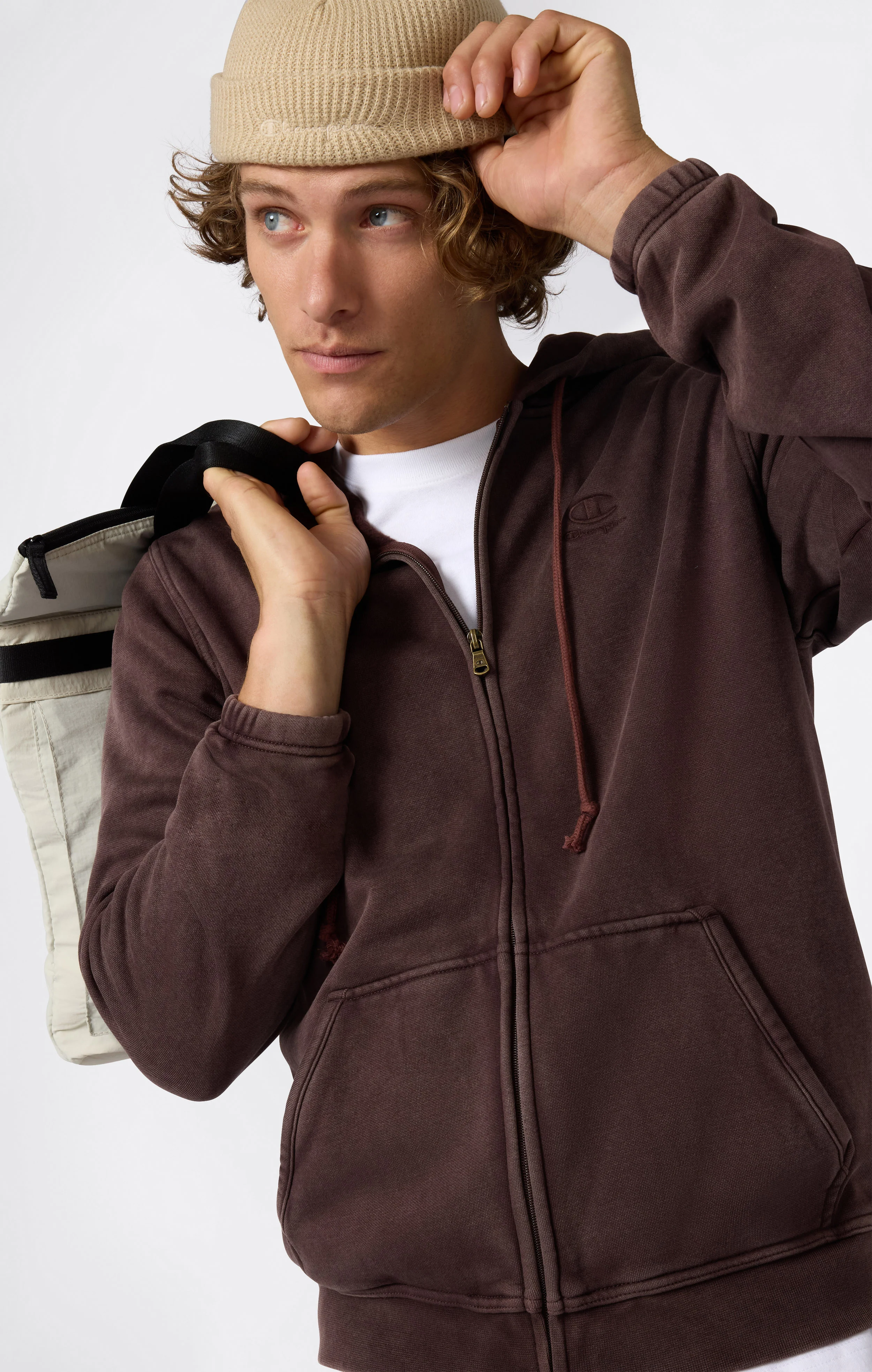 Men’s Washed Fleece Full Zip Hoodie Icons - Image 4