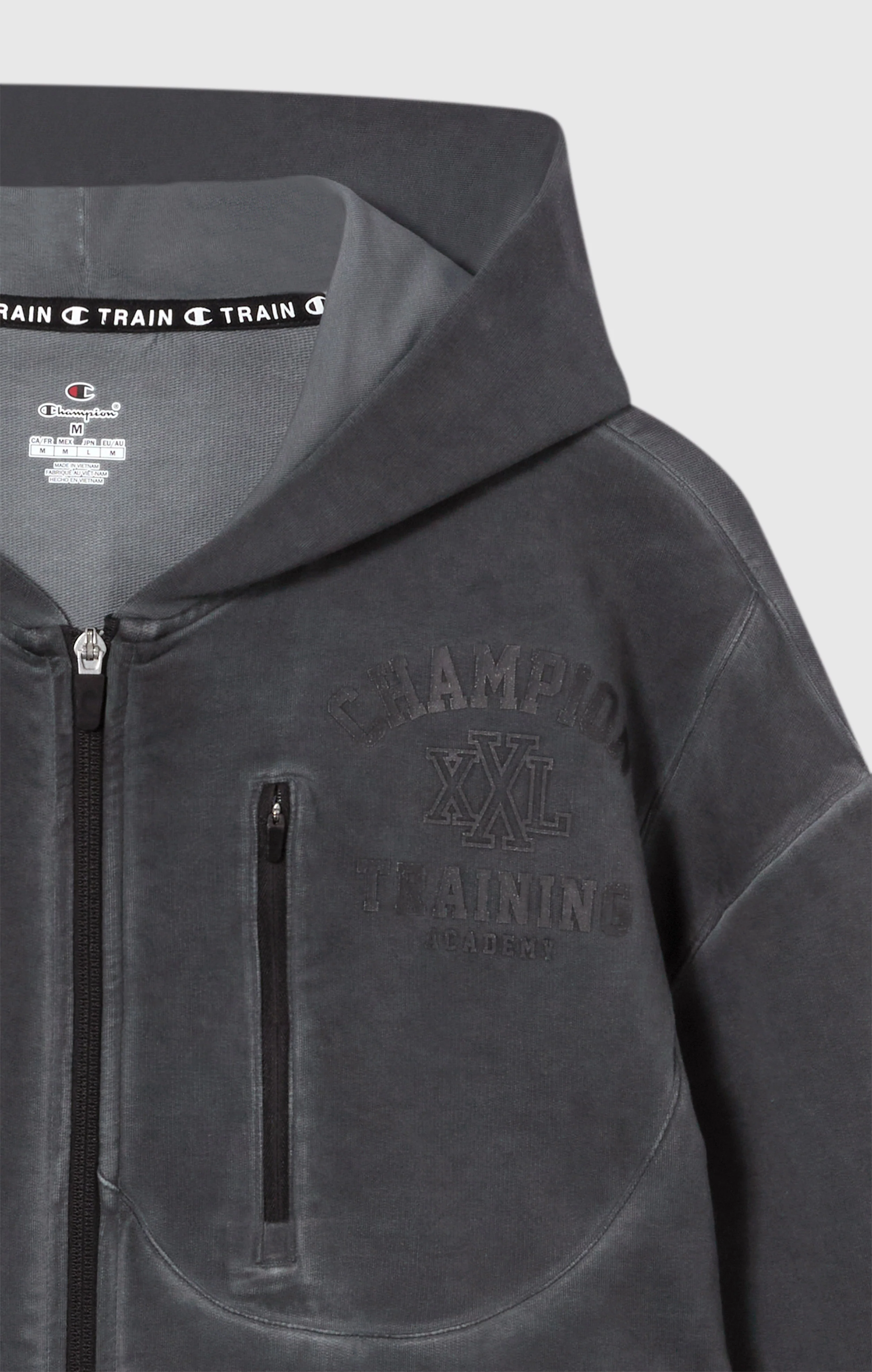 Men’s Washed Full Zip & Chest Zip Pocket Hoodie - Image 7