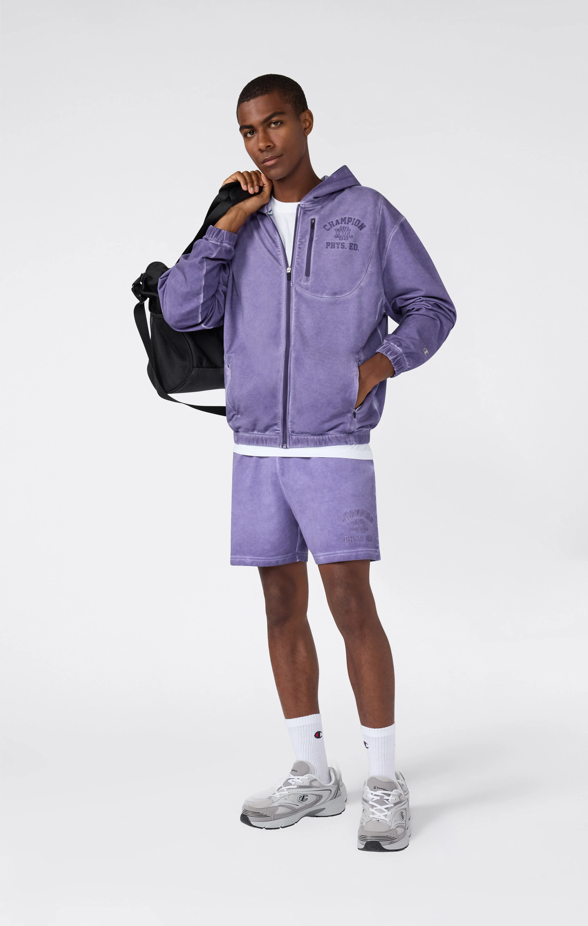 Men’s Washed Full Zip & Chest Zip Pocket Hoodie - Image 2