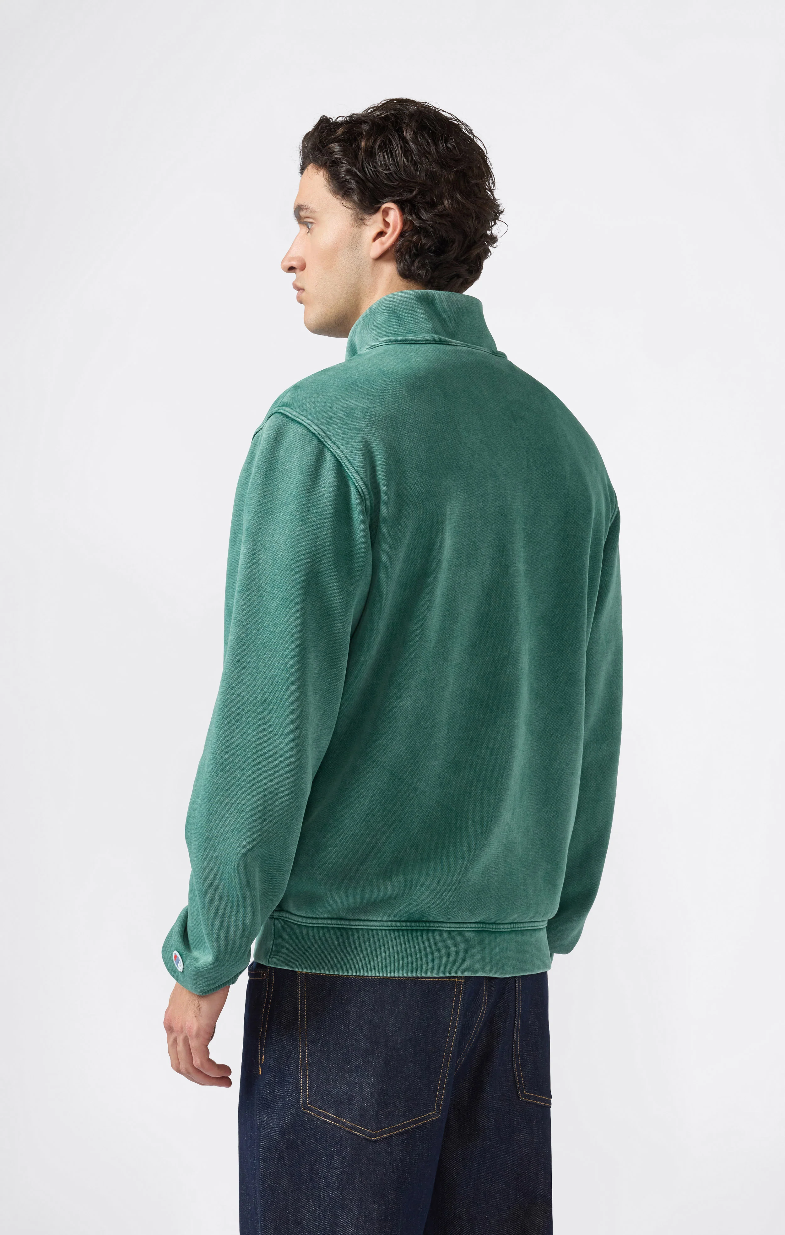 Men’s Washed Full Zip Fleece Sweatshirt Icons - Image 3