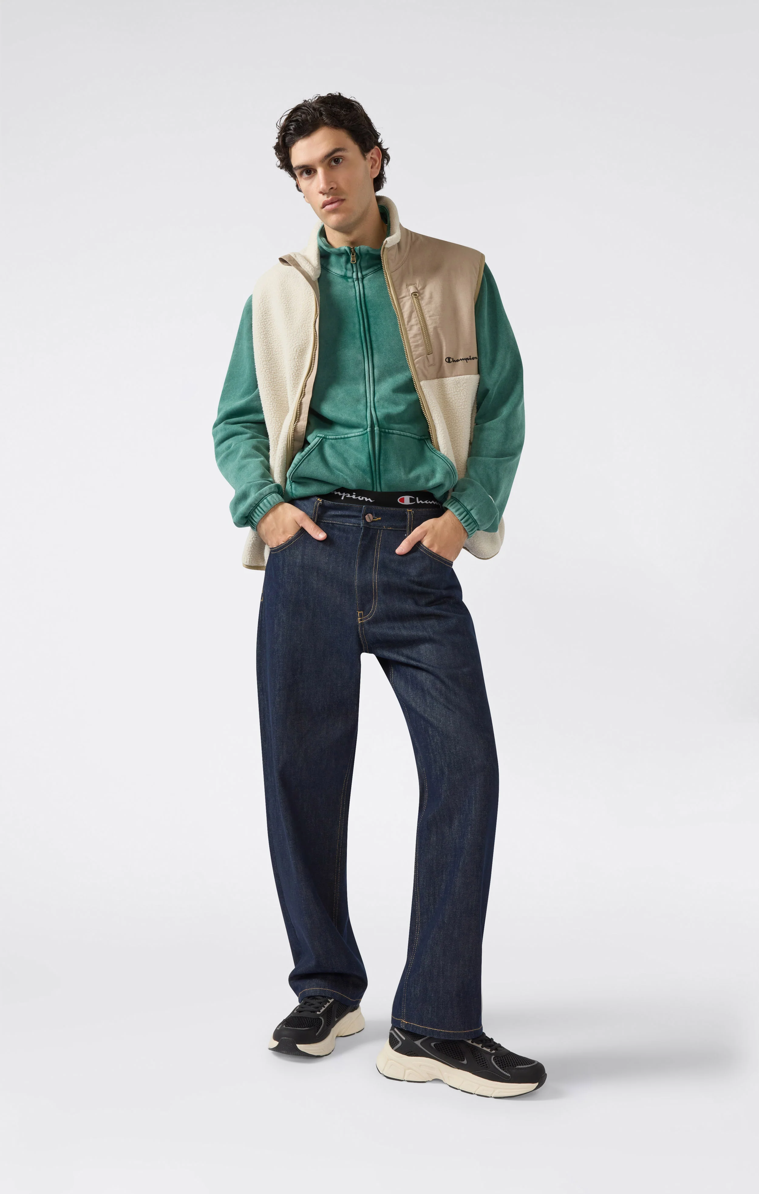 Men’s Washed Full Zip Fleece Sweatshirt Icons - Image 4