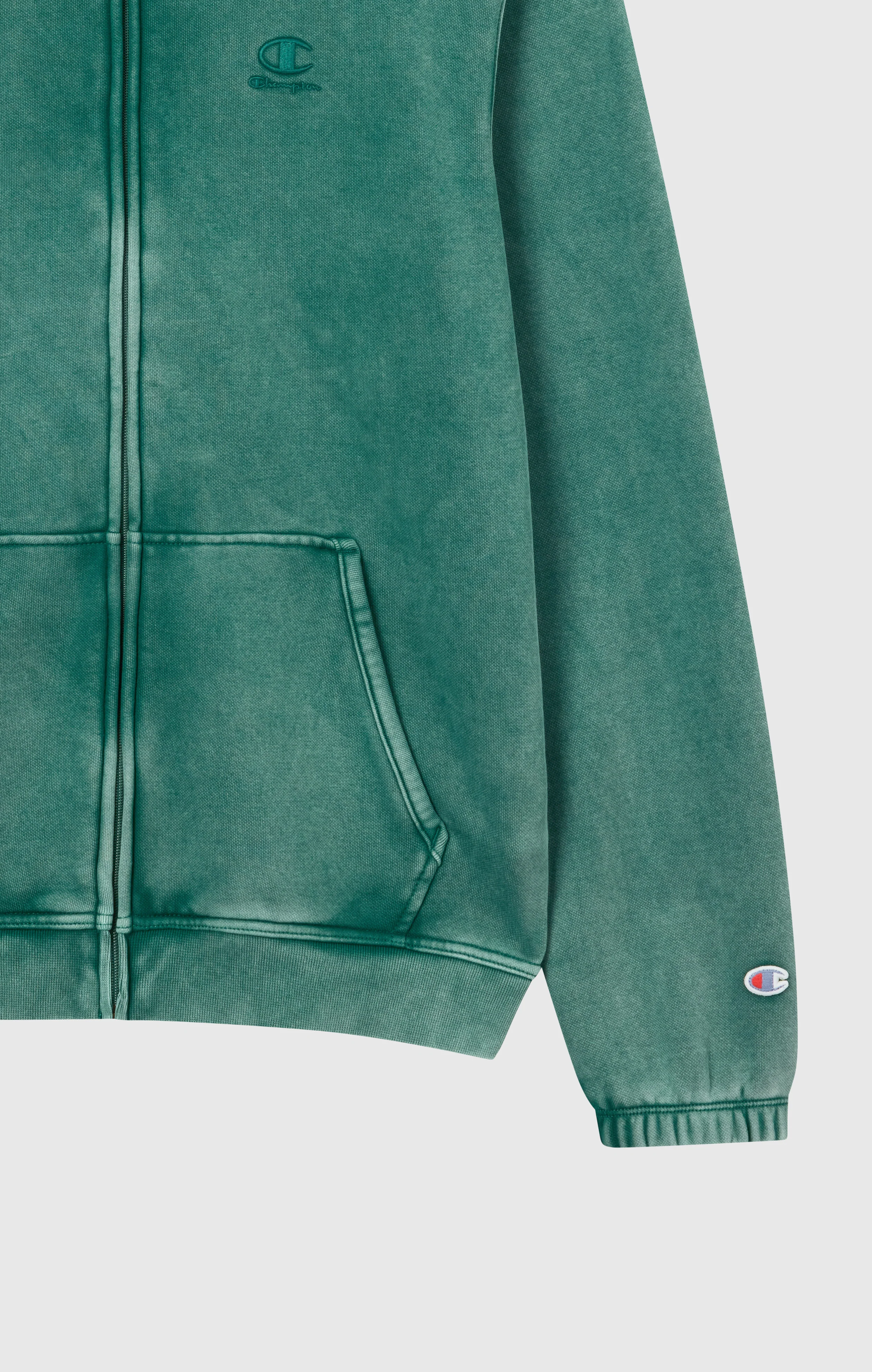 Men’s Washed Full Zip Fleece Sweatshirt Icons - Image 6