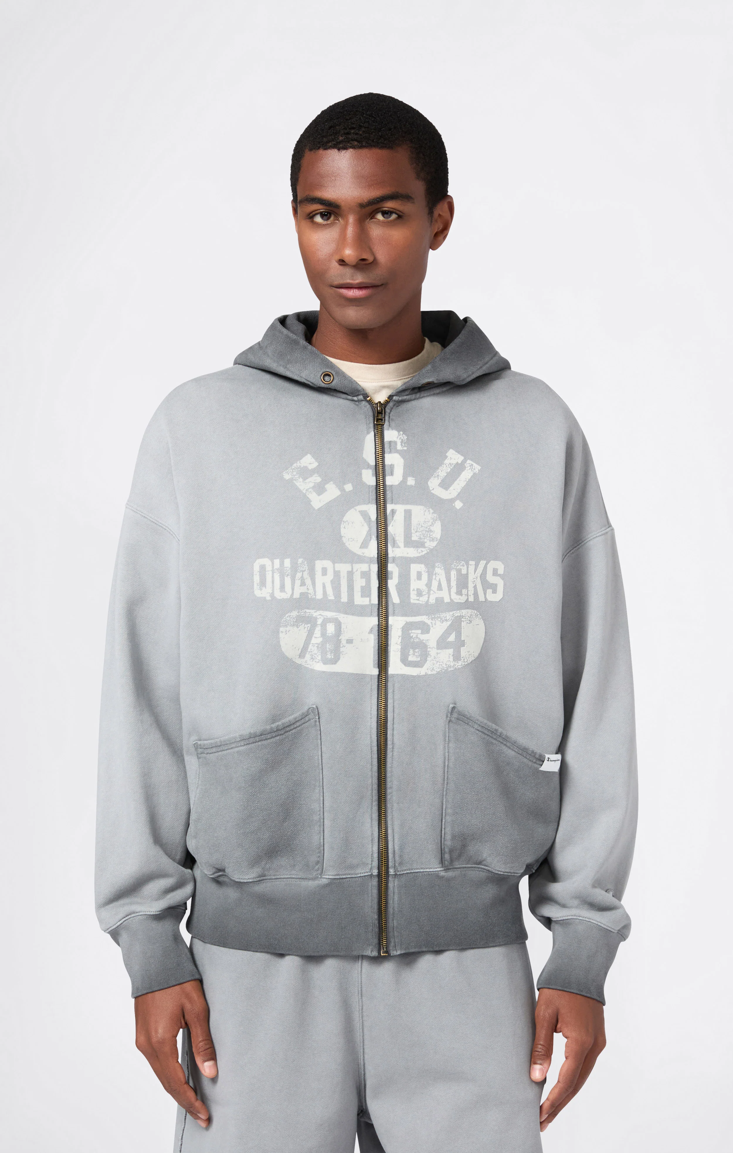 Men’s Washed Full Zip Hoodie Loose Fit Time Capsule