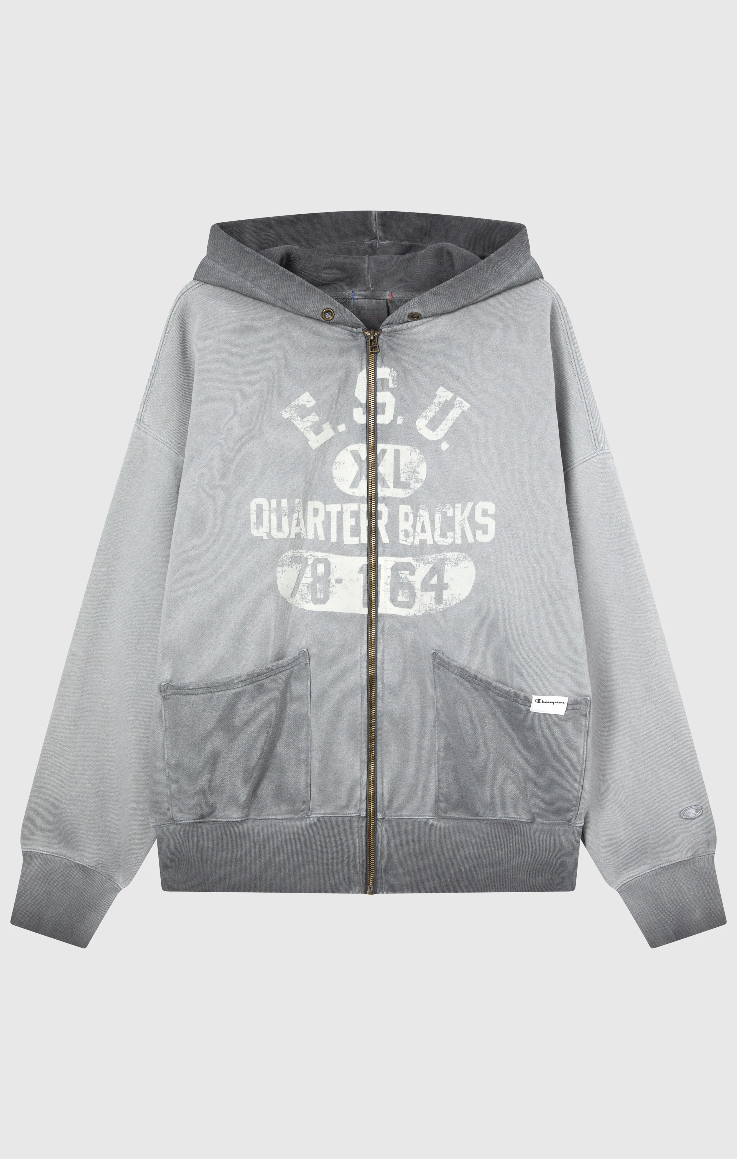 Men’s Washed Full Zip Hoodie Loose Fit Time Capsule - Image 6